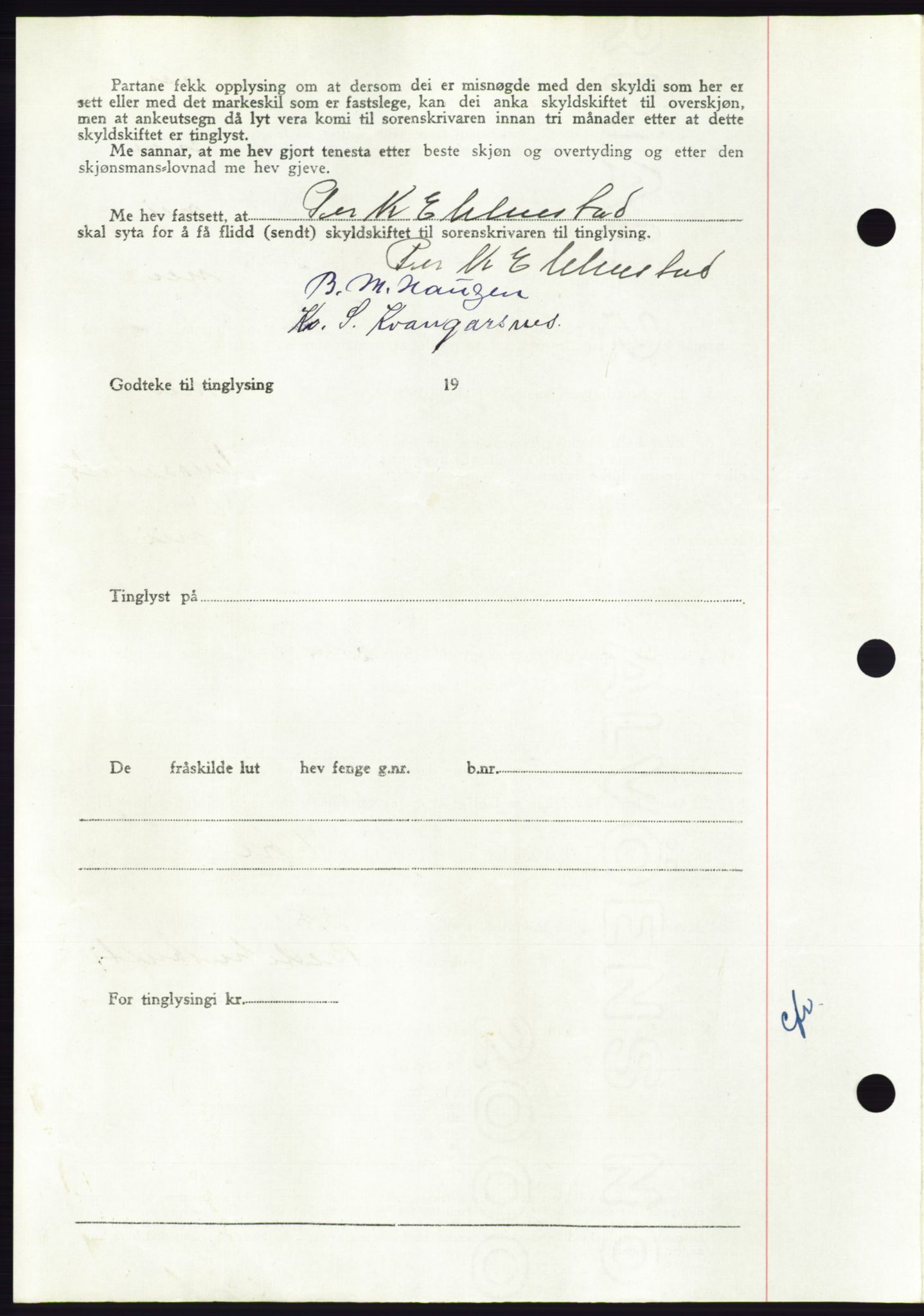 Søre Sunnmøre sorenskriveri, AV/SAT-A-4122/1/2/2C/L0084: Pantebok nr. 10A, 1949-1949, Dagboknr: 692/1949