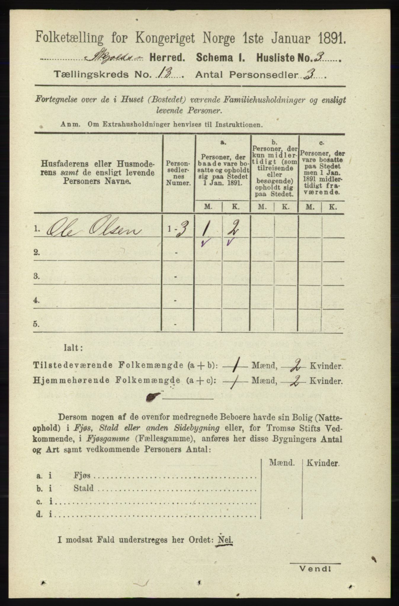 RA, Folketelling 1891 for 1154 Skjold herred, 1891, s. 2373