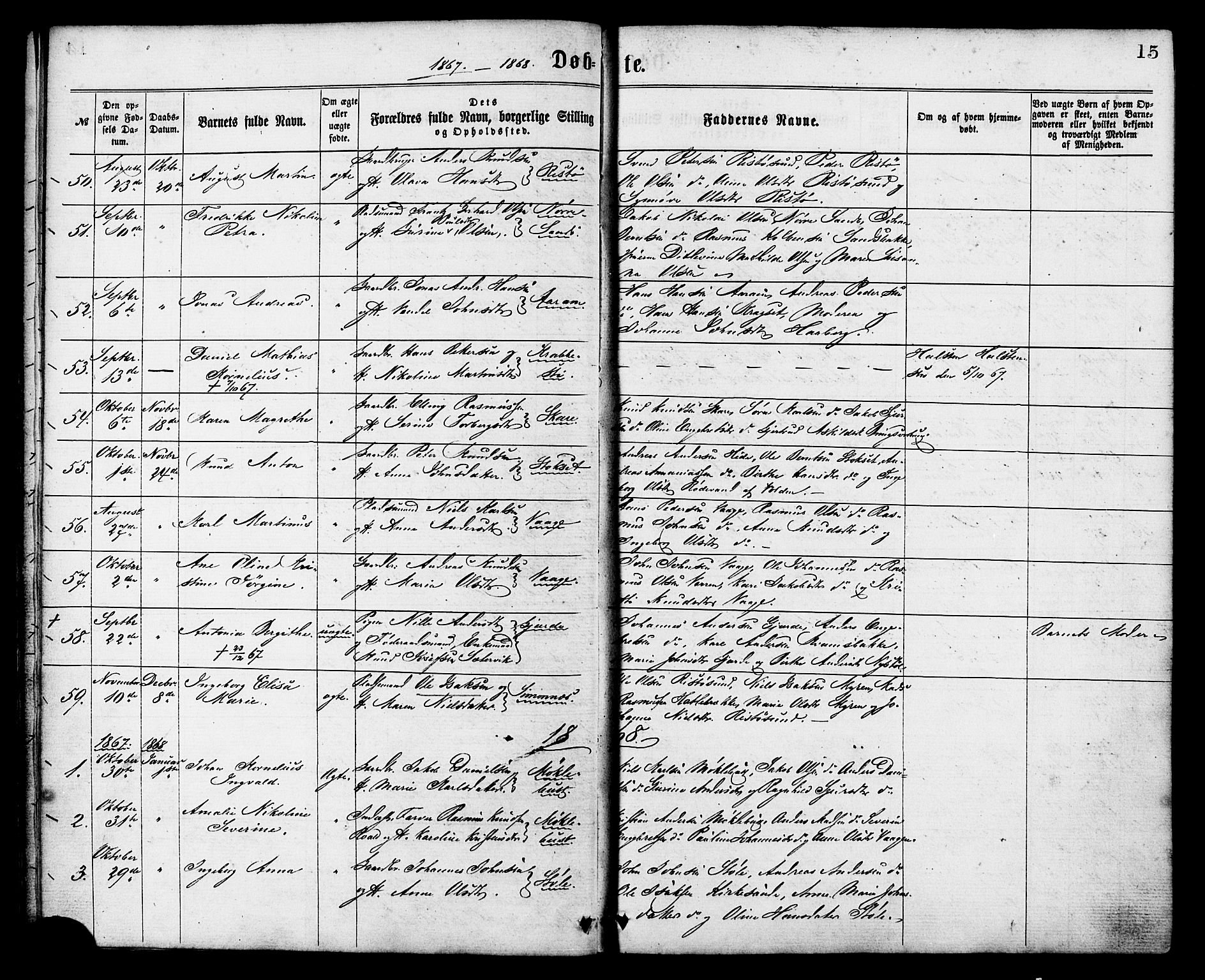 Ministerialprotokoller, klokkerbøker og fødselsregistre - Møre og Romsdal, AV/SAT-A-1454/503/L0035: Ministerialbok nr. 503A03, 1865-1884, s. 15