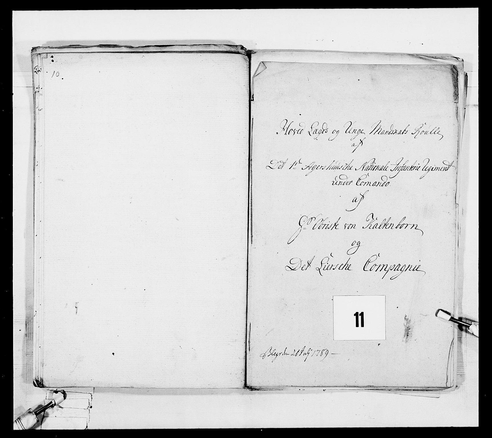Generalitets- og kommissariatskollegiet, Det kongelige norske kommissariatskollegium, AV/RA-EA-5420/E/Eh/L0039: 1. Akershusiske nasjonale infanteriregiment, 1789, s. 181