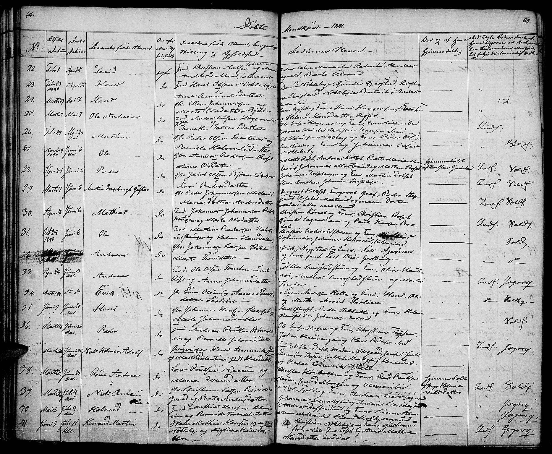 Vestre Toten prestekontor, AV/SAH-PREST-108/H/Ha/Haa/L0003: Ministerialbok nr. 3, 1836-1843, s. 68-69