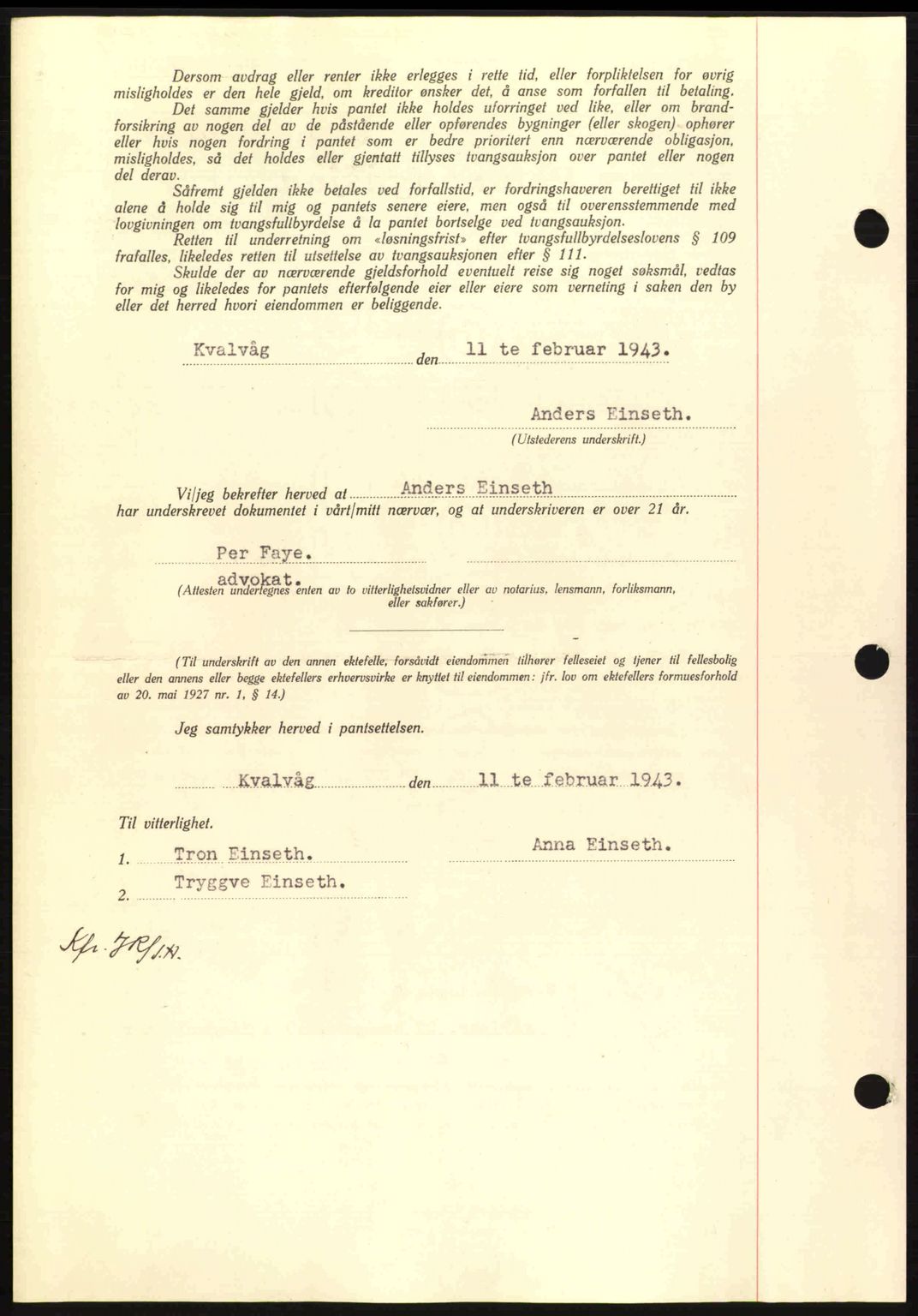 Nordmøre sorenskriveri, AV/SAT-A-4132/1/2/2Ca: Pantebok nr. B90, 1942-1943, Dagboknr: 743/1943