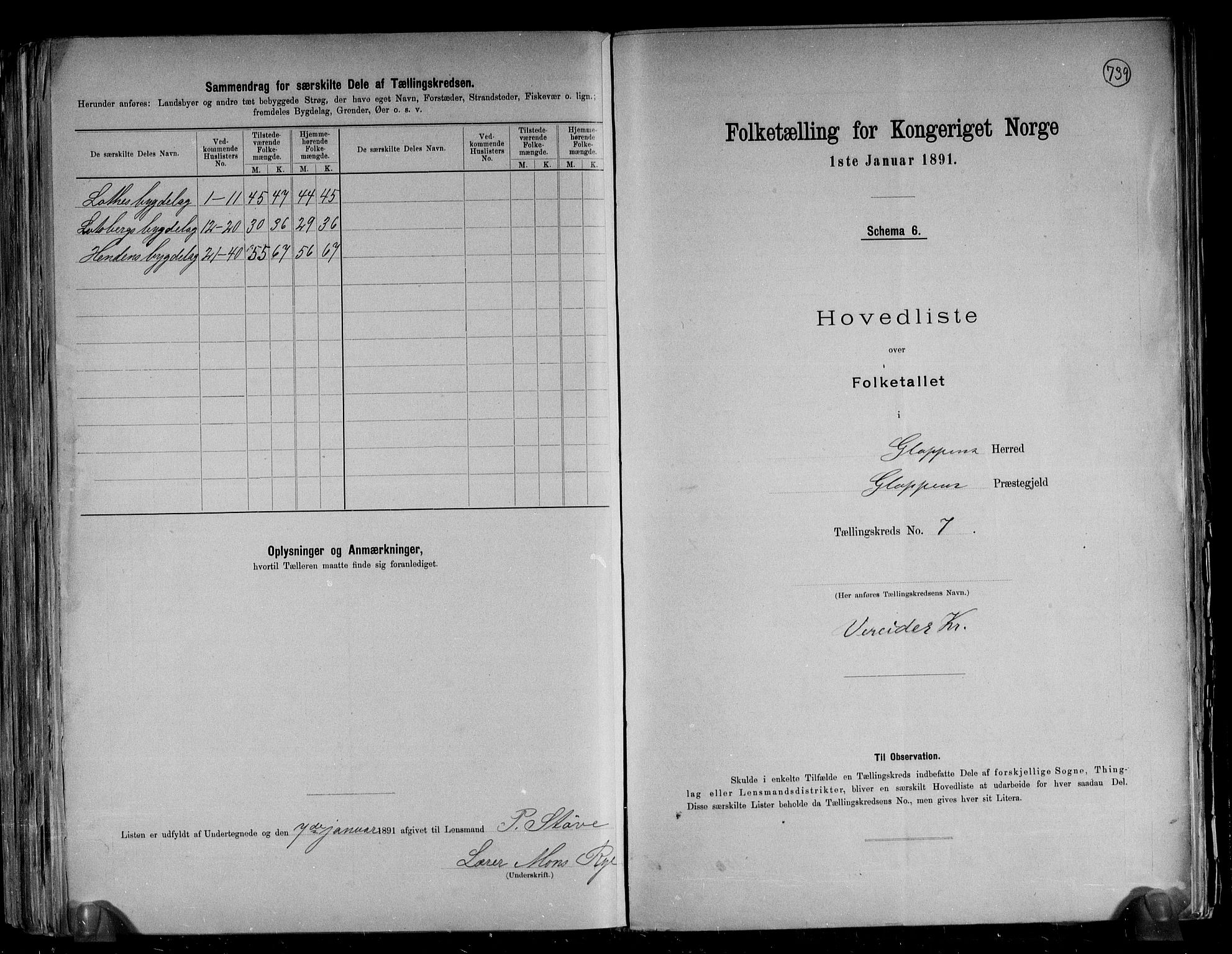 RA, Folketelling 1891 for 1445 Gloppen herred, 1891, s. 21