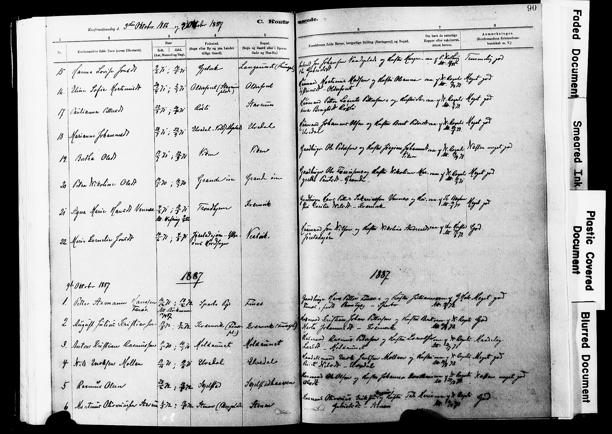 Ministerialprotokoller, klokkerbøker og fødselsregistre - Nord-Trøndelag, SAT/A-1458/744/L0420: Ministerialbok nr. 744A04, 1882-1904, s. 90