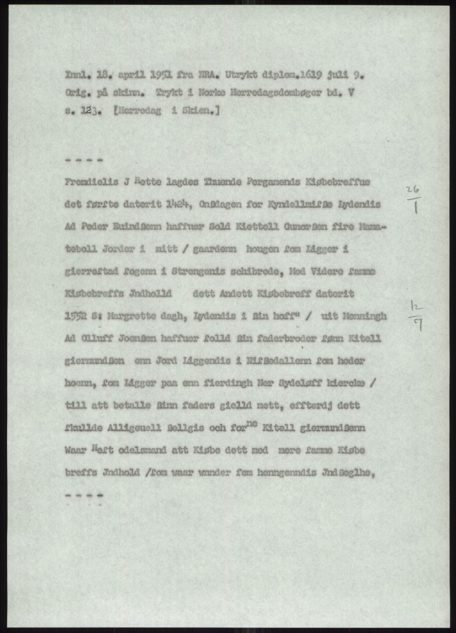 Samlinger til kildeutgivelse, Diplomavskriftsamlingen, AV/RA-EA-4053/H/Ha, s. 2360