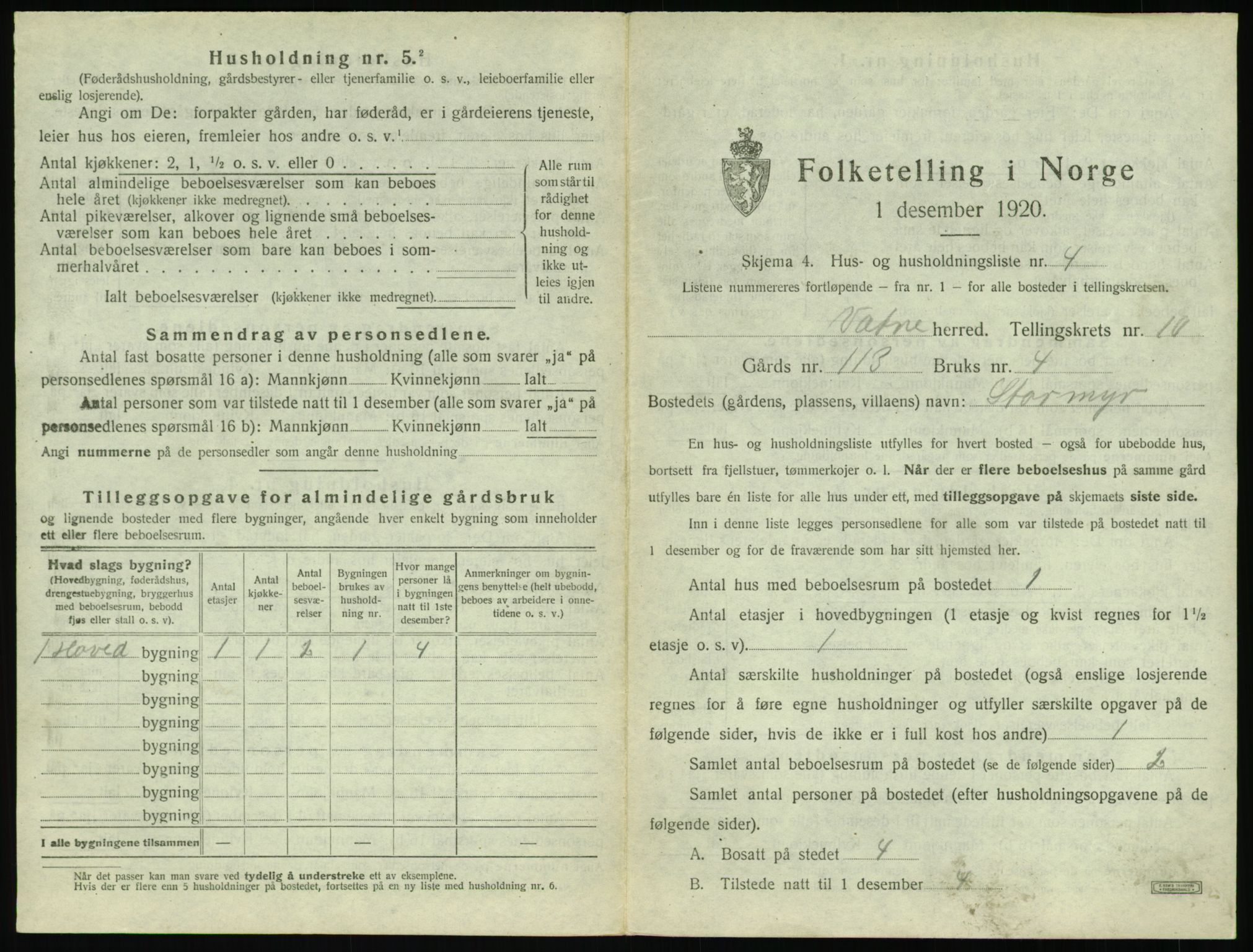 SAT, Folketelling 1920 for 1530 Vatne herred, 1920, s. 546