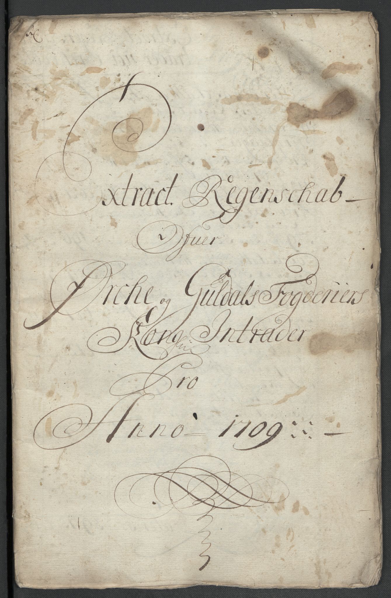 Rentekammeret inntil 1814, Reviderte regnskaper, Fogderegnskap, RA/EA-4092/R60/L3959: Fogderegnskap Orkdal og Gauldal, 1709, s. 3