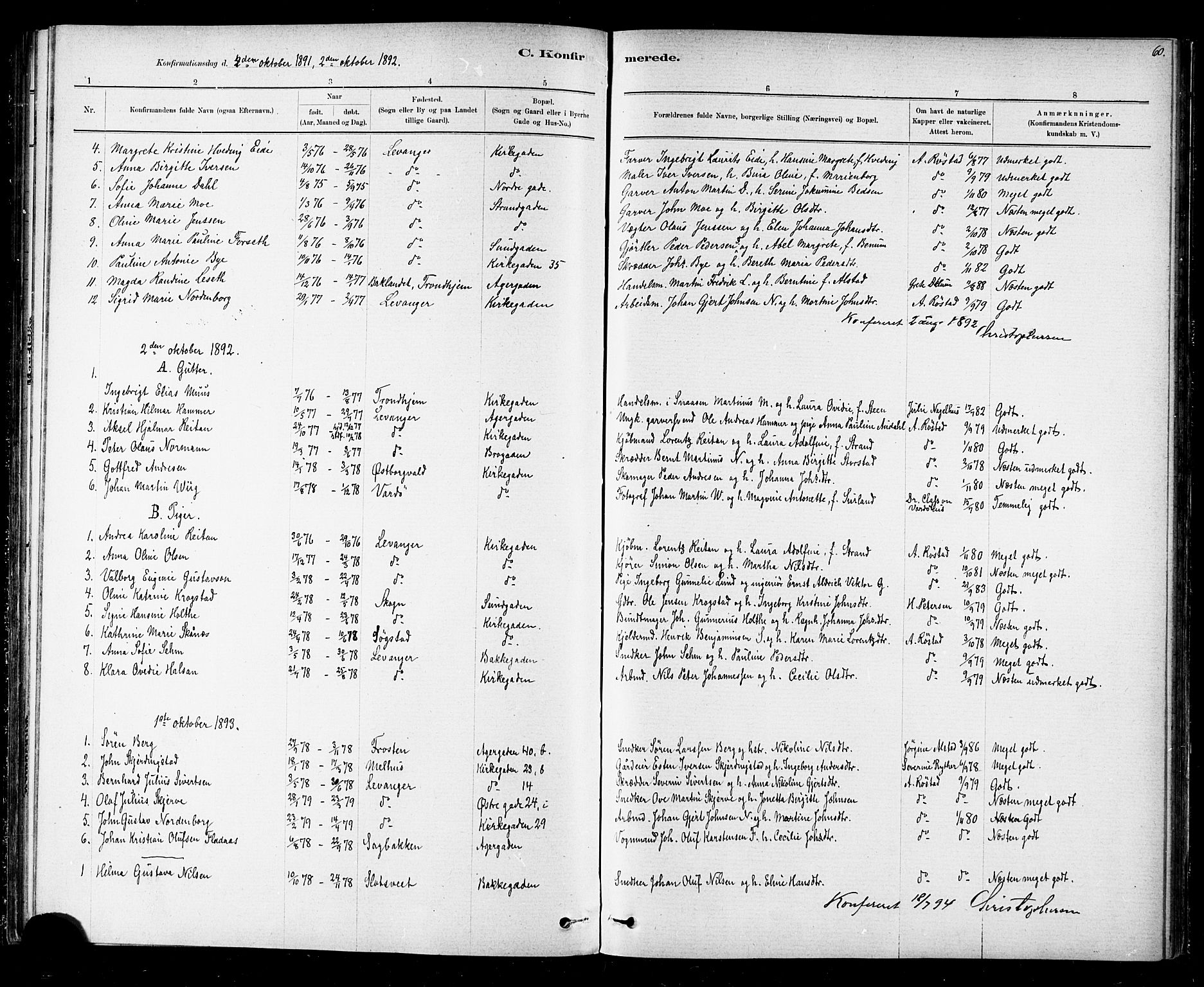 Ministerialprotokoller, klokkerbøker og fødselsregistre - Nord-Trøndelag, SAT/A-1458/720/L0192: Klokkerbok nr. 720C01, 1880-1917, s. 60