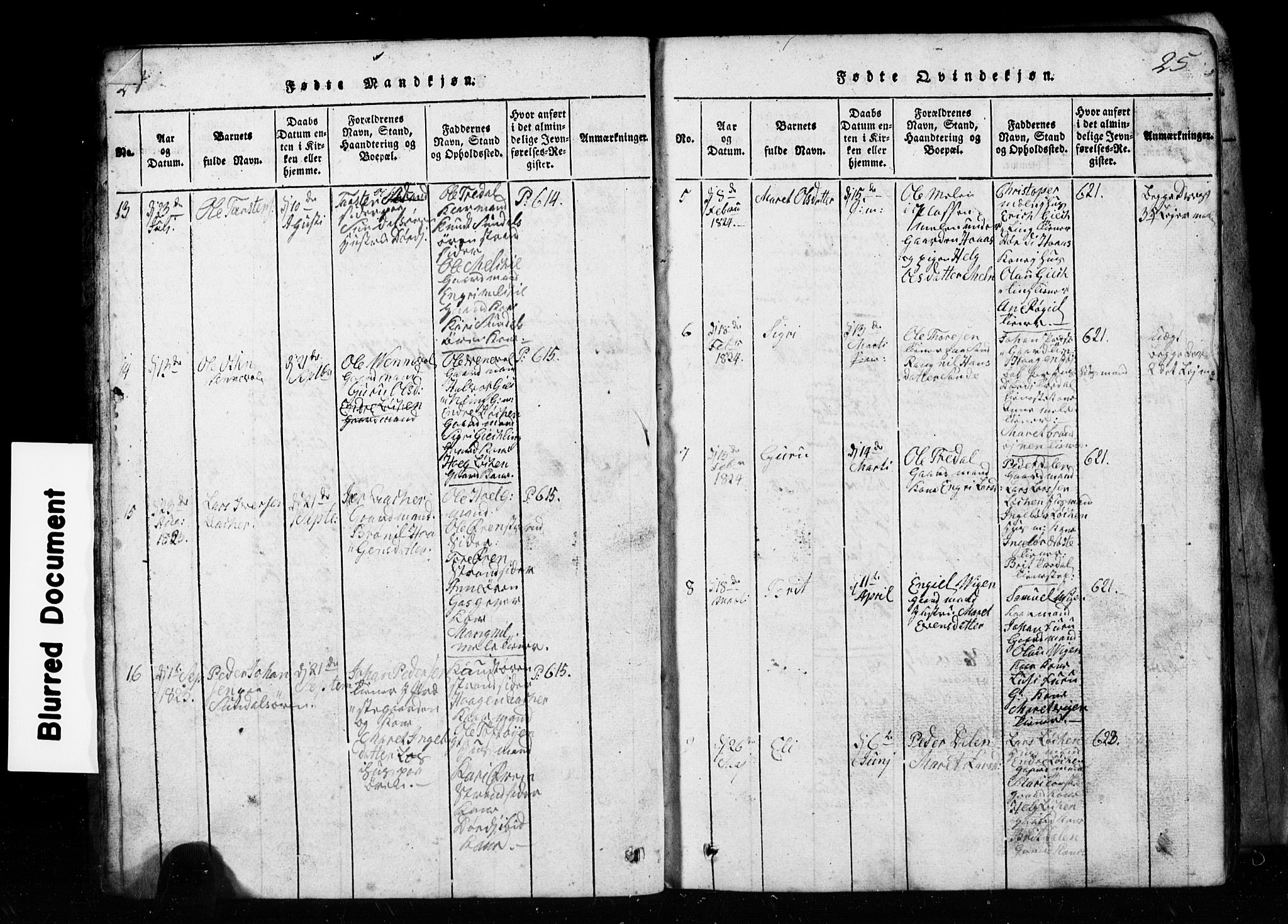 Ministerialprotokoller, klokkerbøker og fødselsregistre - Møre og Romsdal, AV/SAT-A-1454/590/L1016: Klokkerbok nr. 590C01, 1819-1838, s. 24-25