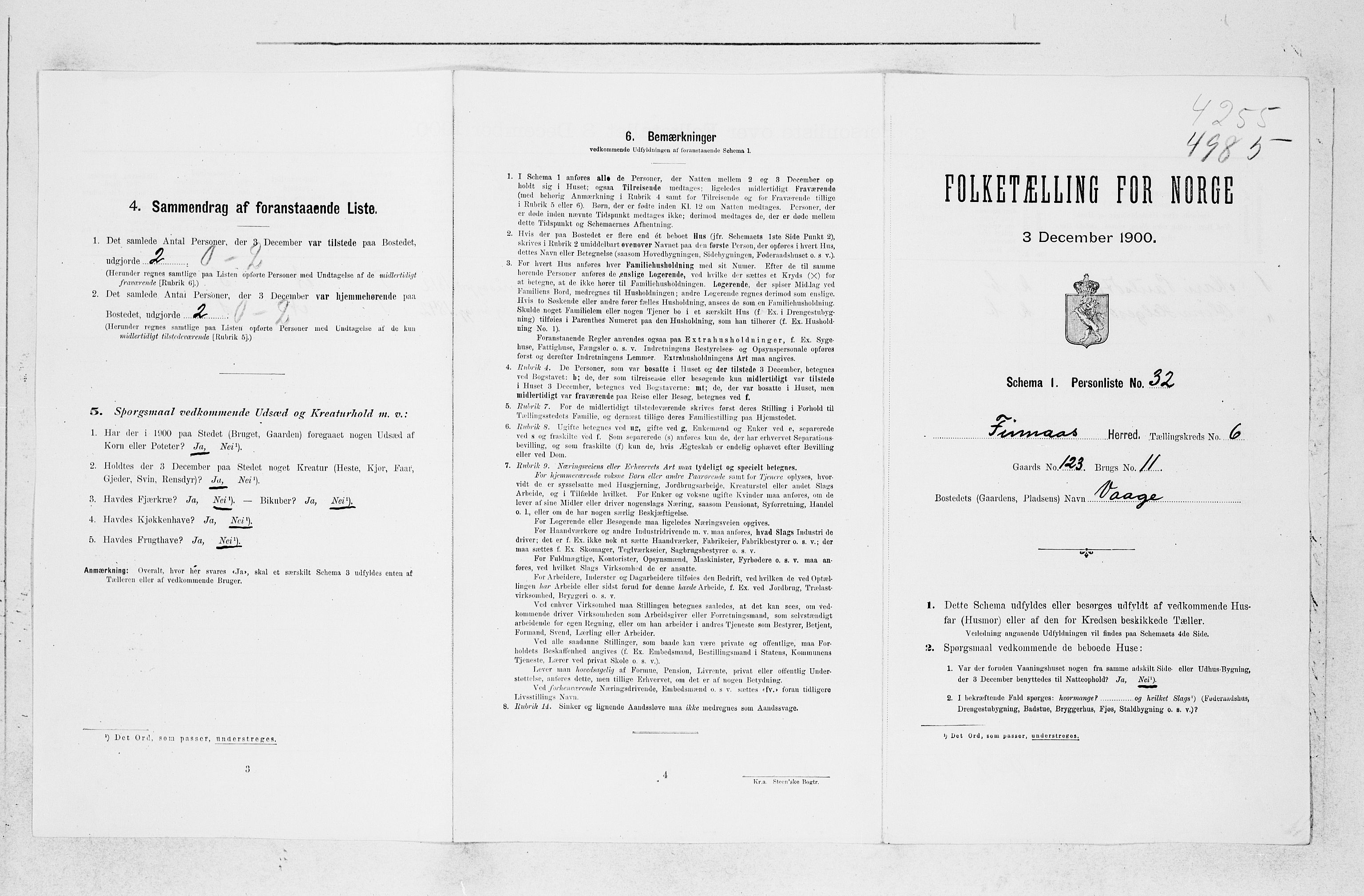 SAB, Folketelling 1900 for 1218 Finnås herred, 1900, s. 73