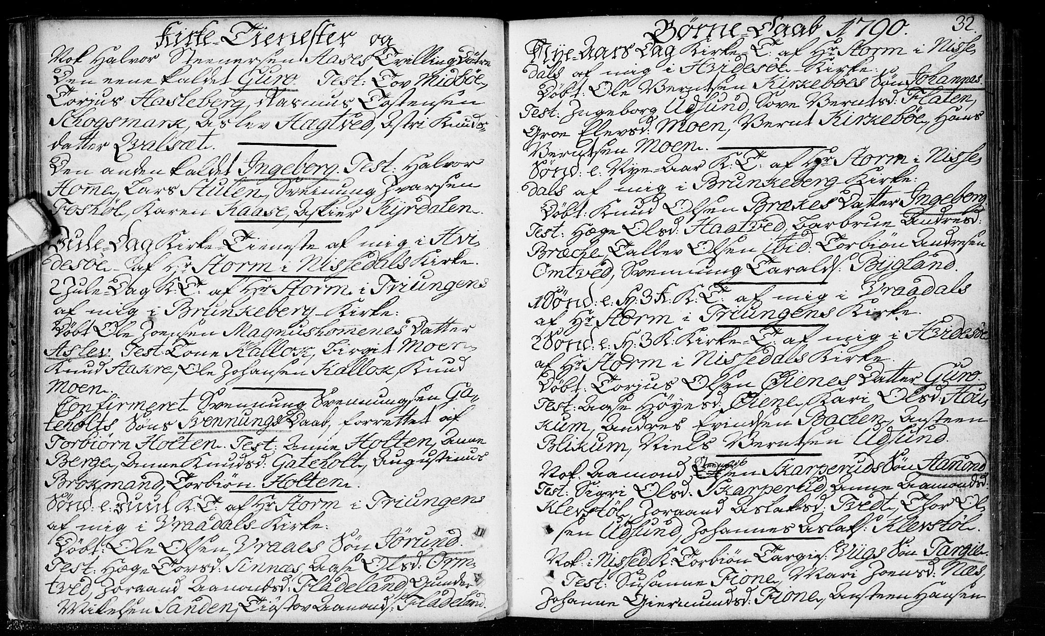 Kviteseid kirkebøker, SAKO/A-276/F/Fa/L0003: Ministerialbok nr. I 3, 1787-1799, s. 32