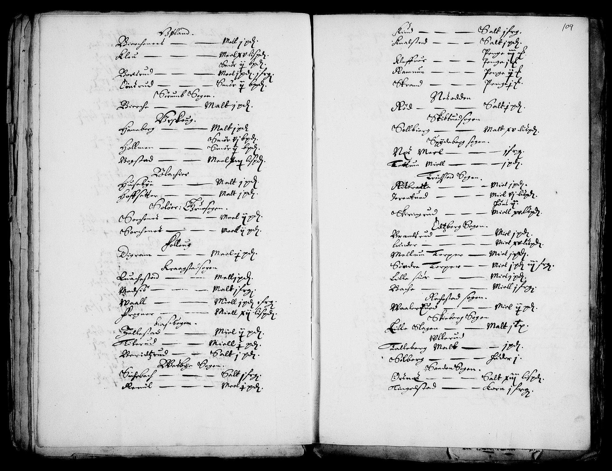 Rentekammeret inntil 1814, Realistisk ordnet avdeling, AV/RA-EA-4070/Fc/Fca/L0001/0003: [Ca I]  Akershus stift / Kristiania kapitels jordebok, 1662, s. 108-109