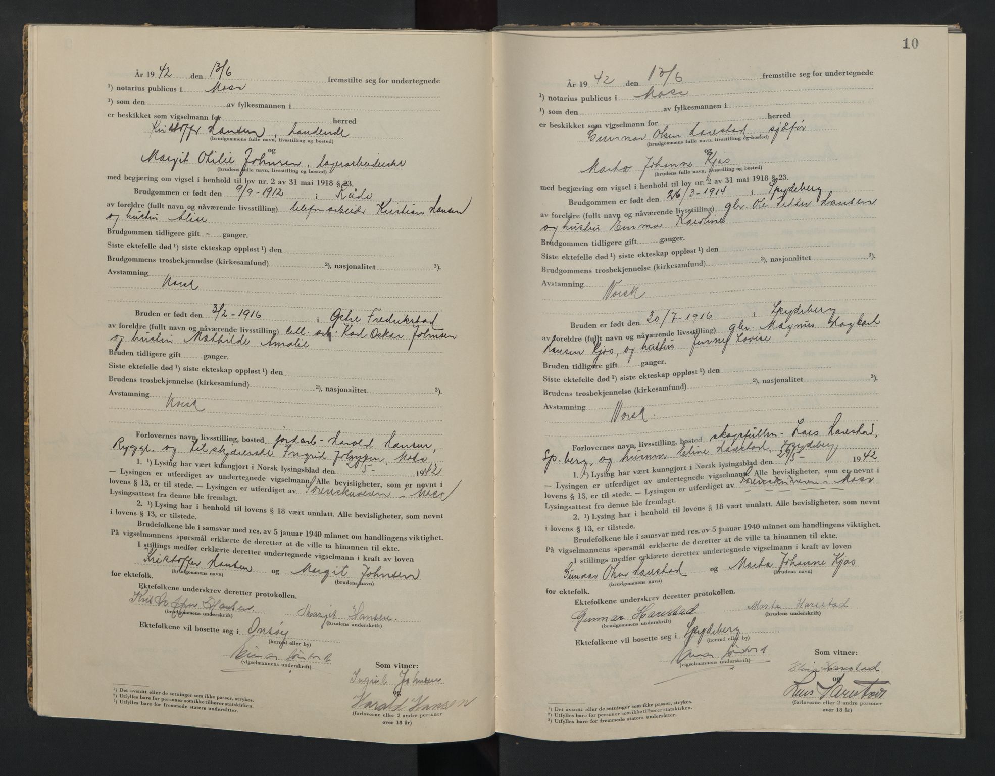 Moss sorenskriveri, AV/SAO-A-10168, 1942-1943, s. 10