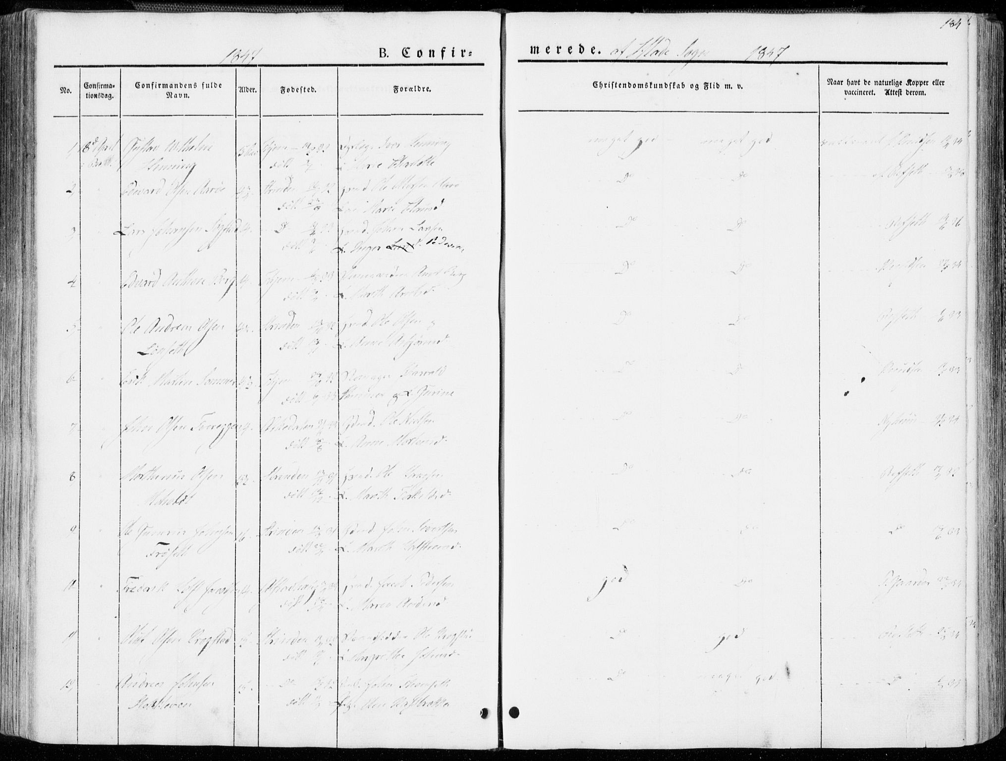 Ministerialprotokoller, klokkerbøker og fødselsregistre - Sør-Trøndelag, SAT/A-1456/606/L0290: Ministerialbok nr. 606A05, 1841-1847, s. 184