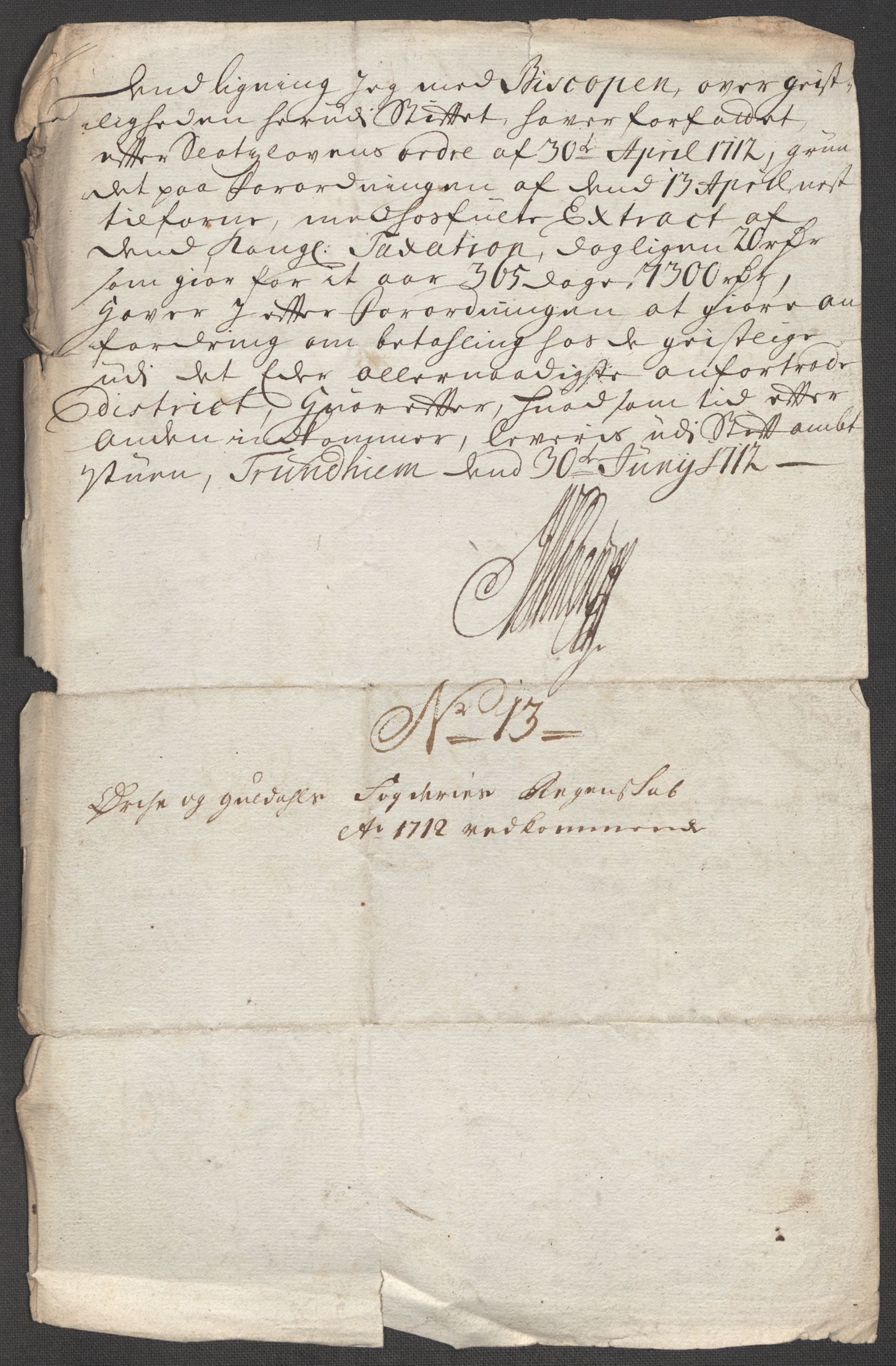 Rentekammeret inntil 1814, Reviderte regnskaper, Fogderegnskap, RA/EA-4092/R60/L3963: Fogderegnskap Orkdal og Gauldal, 1712, s. 152