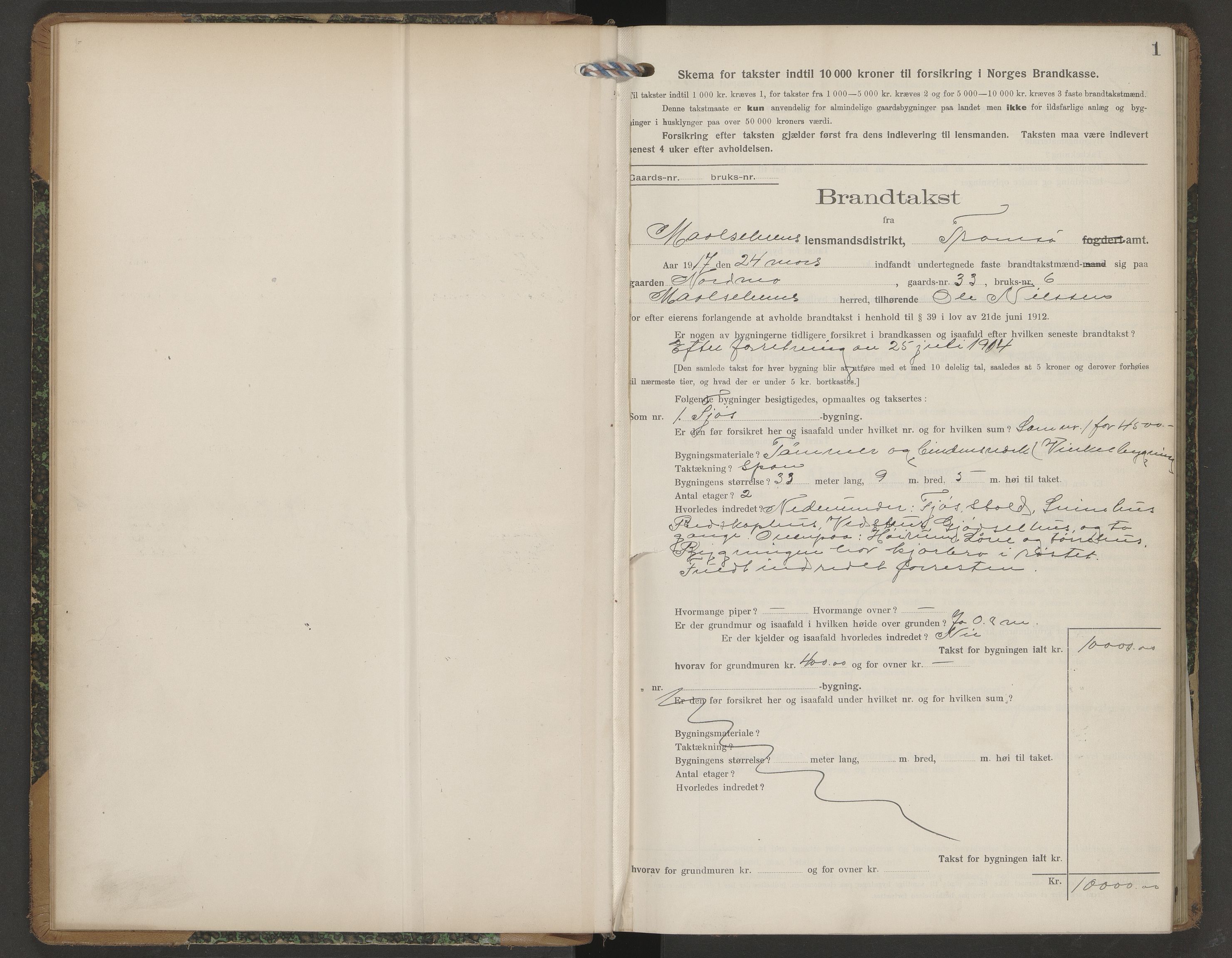 Målselv lensmannskontor, AV/SATØ-SATØ-68/F/Fp/Fpb/L0263: Branntakstprotokoll, 1917-1919