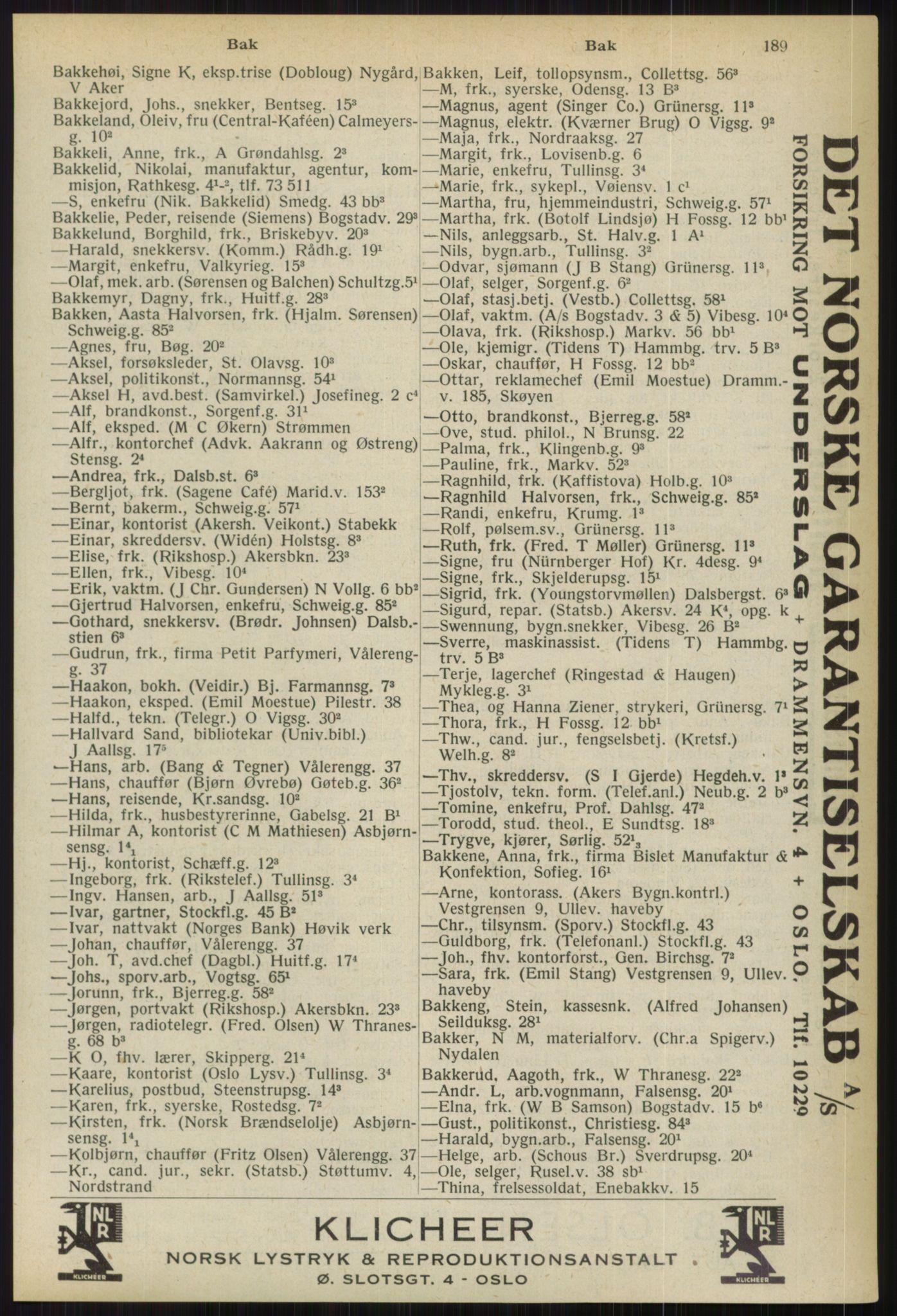 Kristiania/Oslo adressebok, PUBL/-, 1936, s. 189