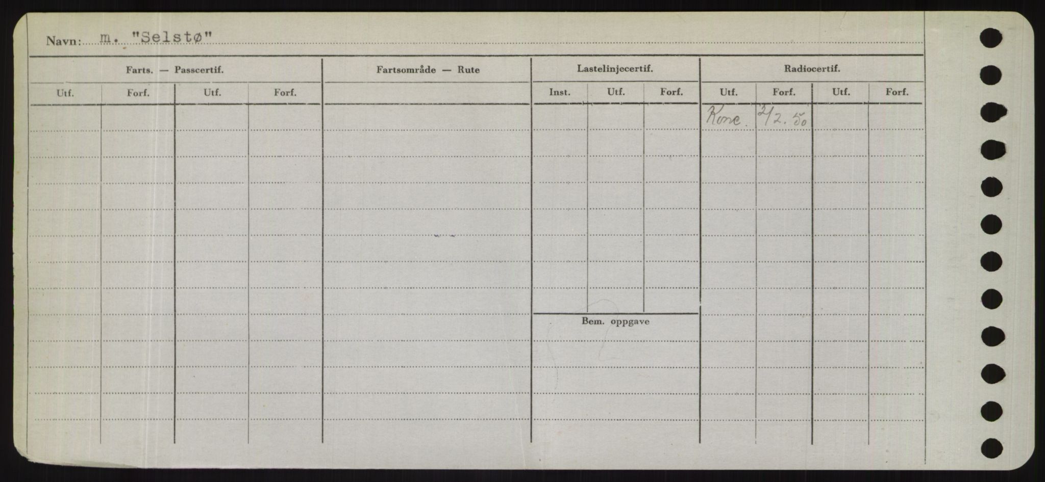 Sjøfartsdirektoratet med forløpere, Skipsmålingen, RA/S-1627/H/Hd/L0032: Fartøy, San-Seve, s. 462