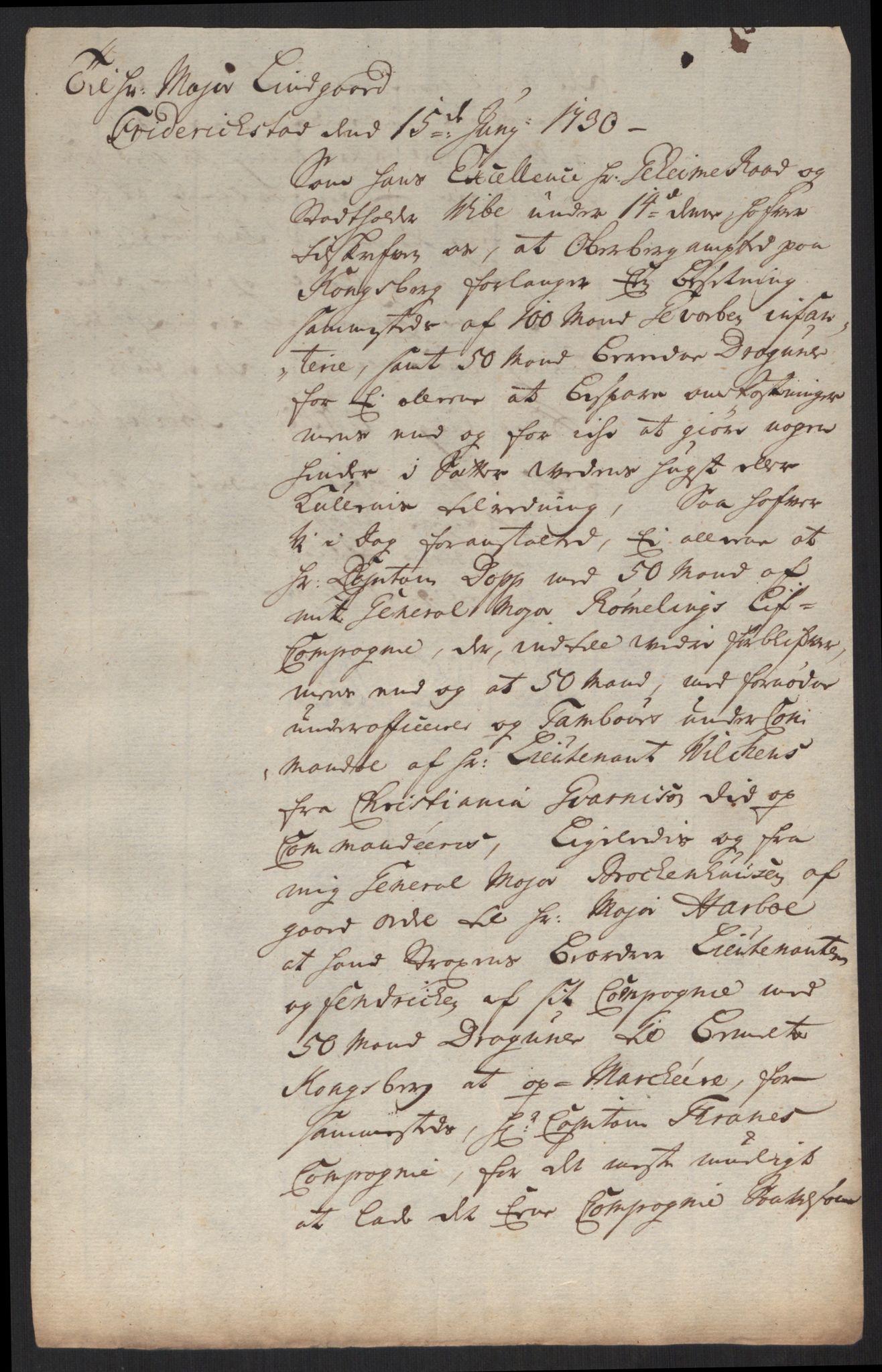 Kommanderende general (KG I) med Det norske krigsdirektorium, AV/RA-EA-5419/B/L0013: Kommanderende generals konsepter, 1730-1733, s. 115