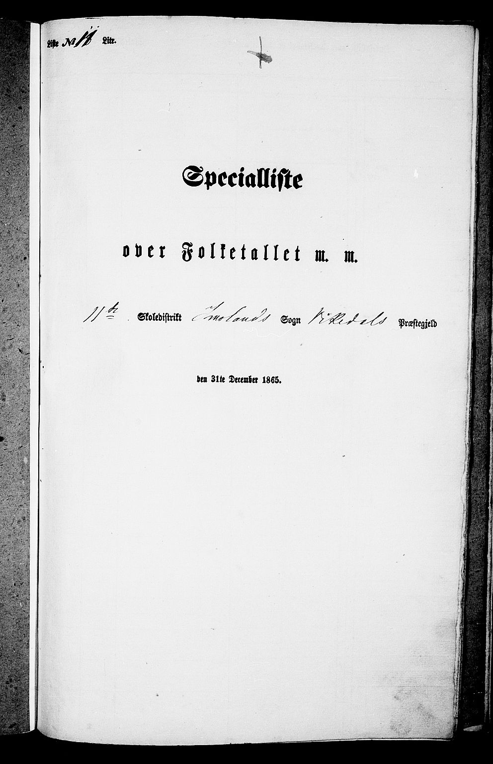 RA, Folketelling 1865 for 1157P Vikedal prestegjeld, 1865, s. 105