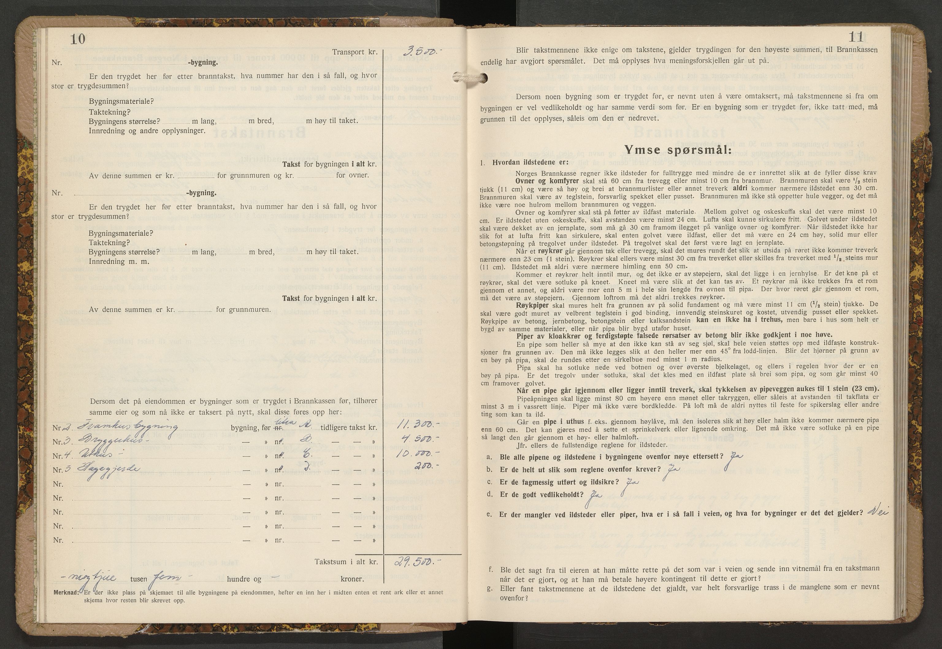 Sandar lensmannskontor, AV/SAKO-A-545/Y/Yc/Ycb/L0008: Skjematakstprotokoll, 1944-1952