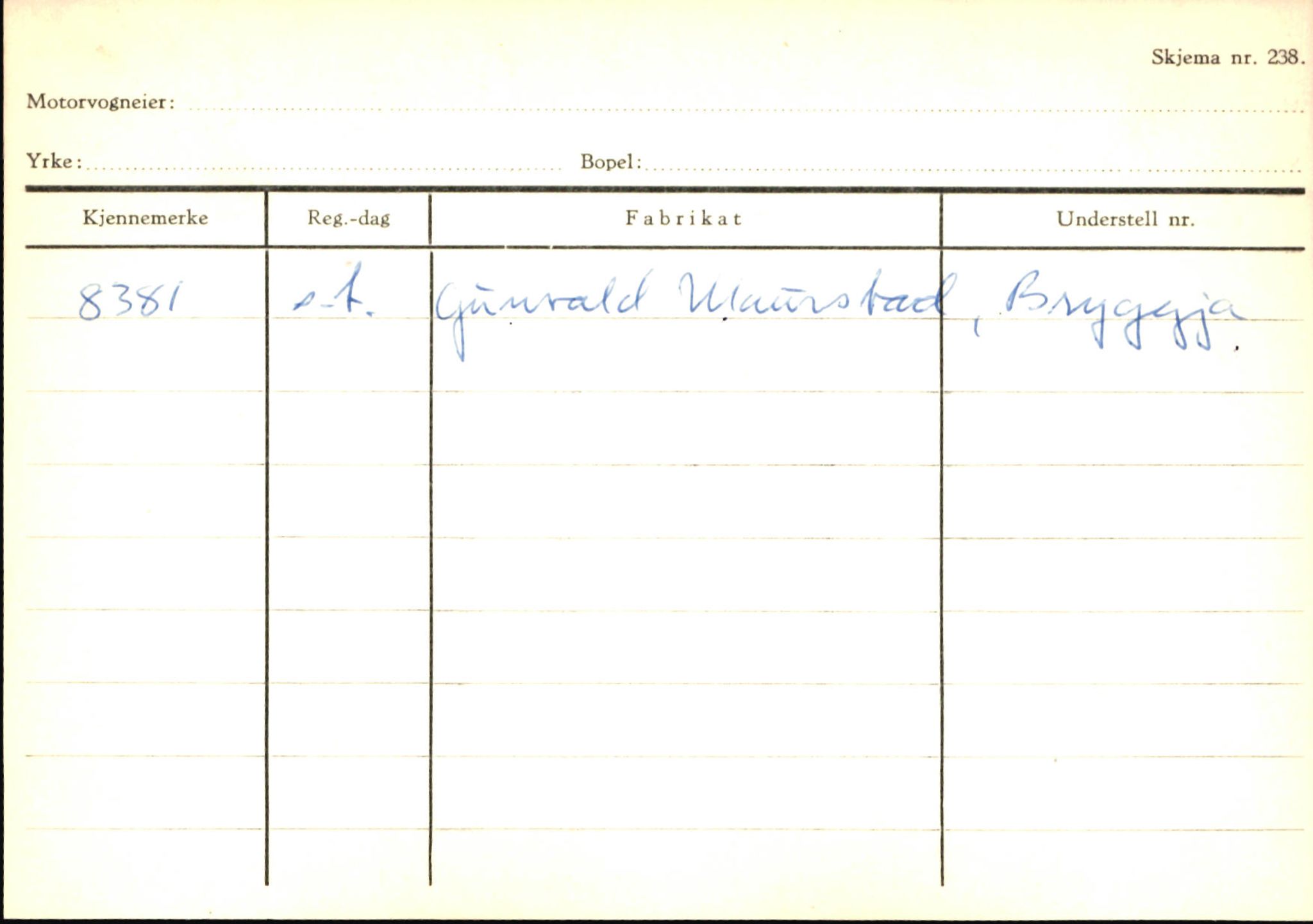 Statens vegvesen, Sogn og Fjordane vegkontor, SAB/A-5301/4/F/L0145: Registerkort Vågsøy S-Å. Årdal I-P, 1945-1975, s. 819