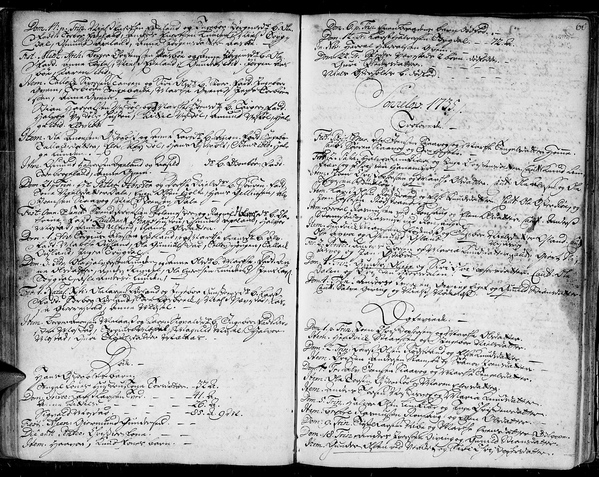 Gjerstad sokneprestkontor, AV/SAK-1111-0014/F/Fa/Faa/L0002: Ministerialbok nr. A 2, 1717-1779, s. 60
