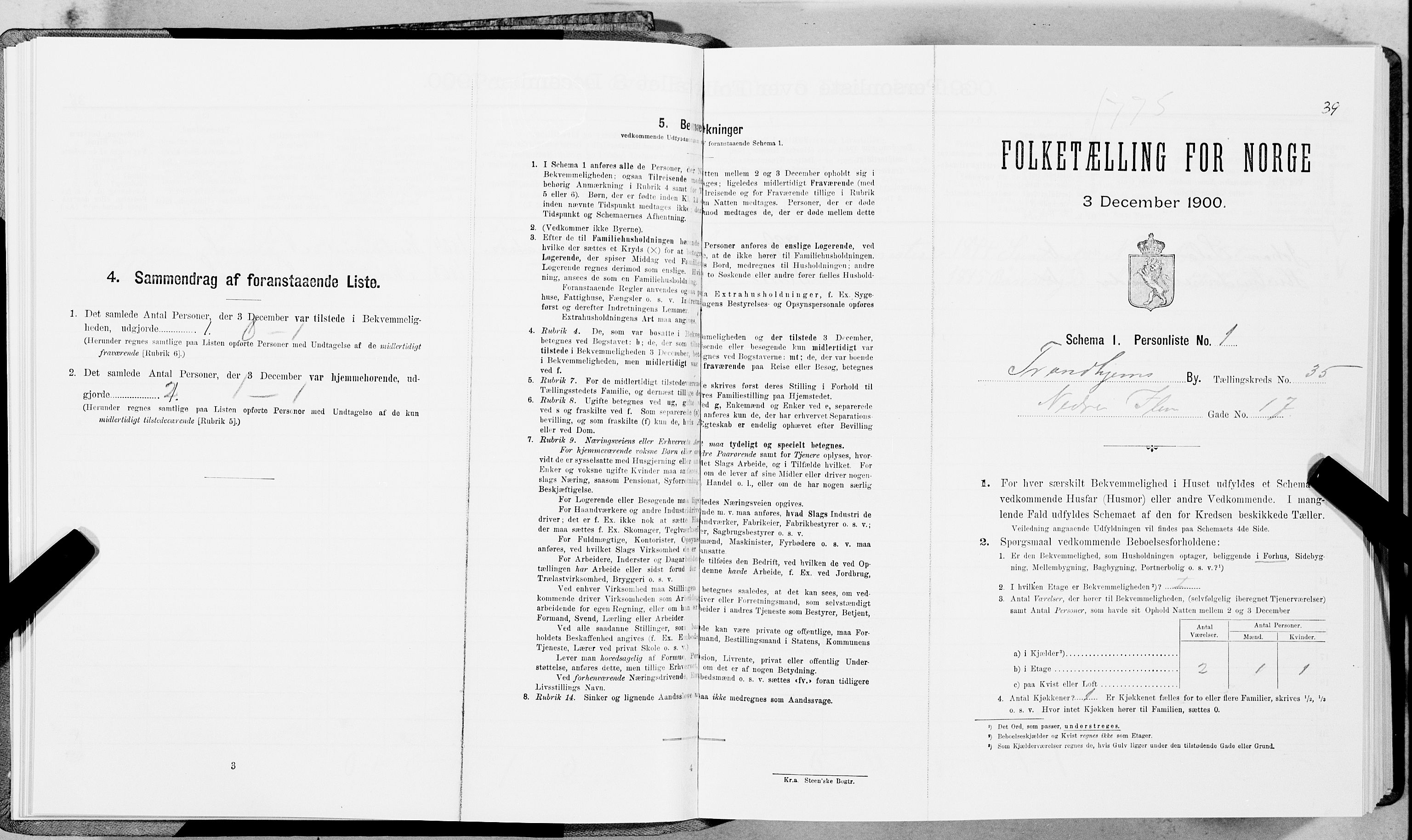 SAT, Folketelling 1900 for 1601 Trondheim kjøpstad, 1900, s. 5803