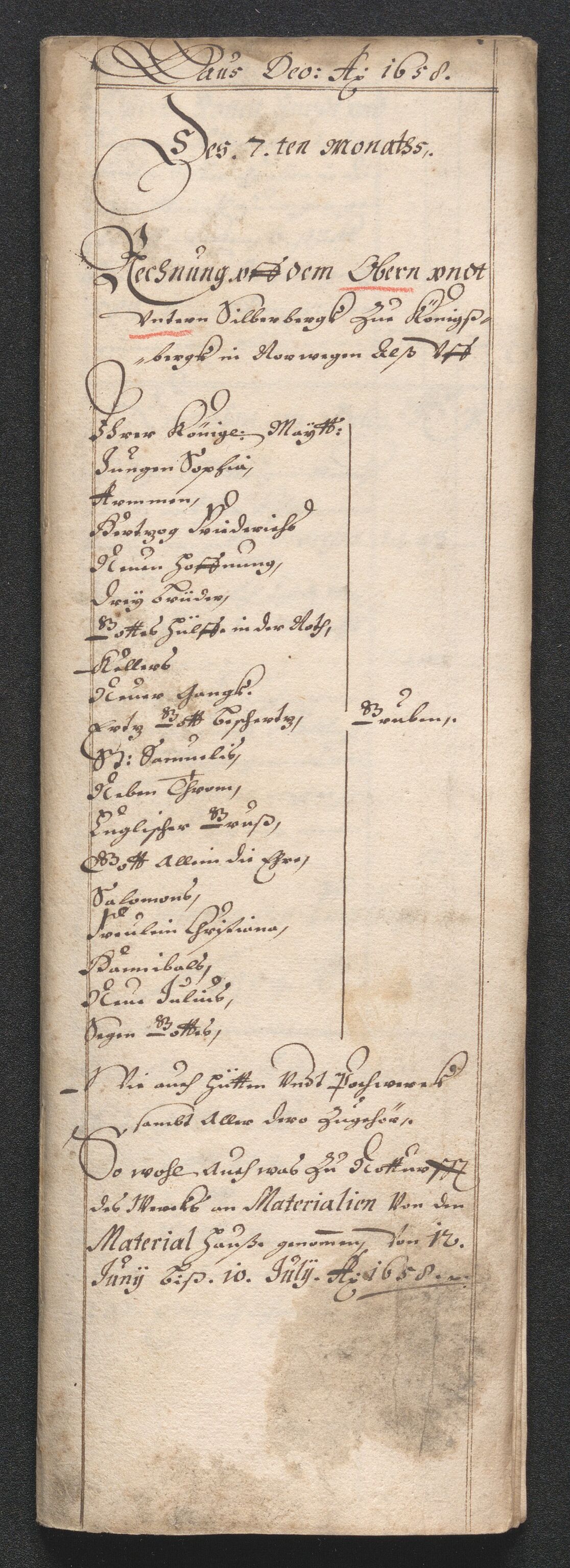 Kongsberg Sølvverk 1623-1816, AV/SAKO-EA-3135/001/D/Dc/Dcd/L0033: Utgiftsregnskap for gruver m.m. , 1658, s. 359