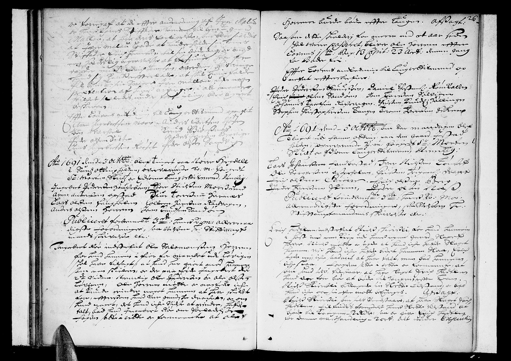 Romsdal sorenskriveri, SAT/A-4149/1/1/1A/L0002: Tingbok, 1690-1693, s. 25b-26a