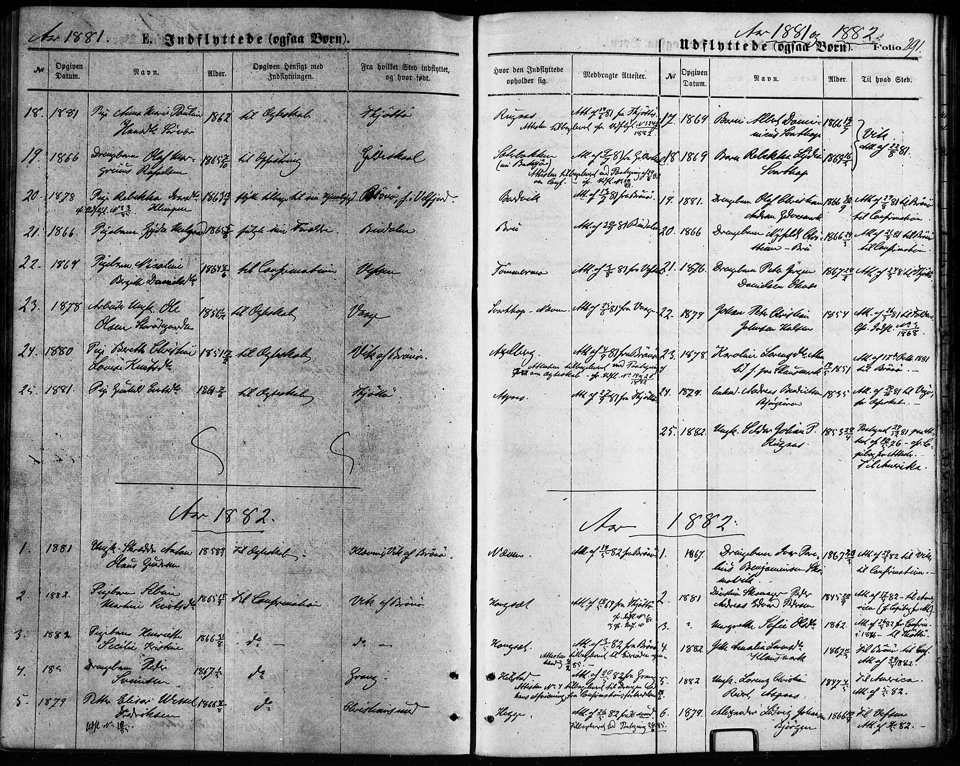 Ministerialprotokoller, klokkerbøker og fødselsregistre - Nordland, SAT/A-1459/814/L0225: Ministerialbok nr. 814A06, 1875-1885, s. 291