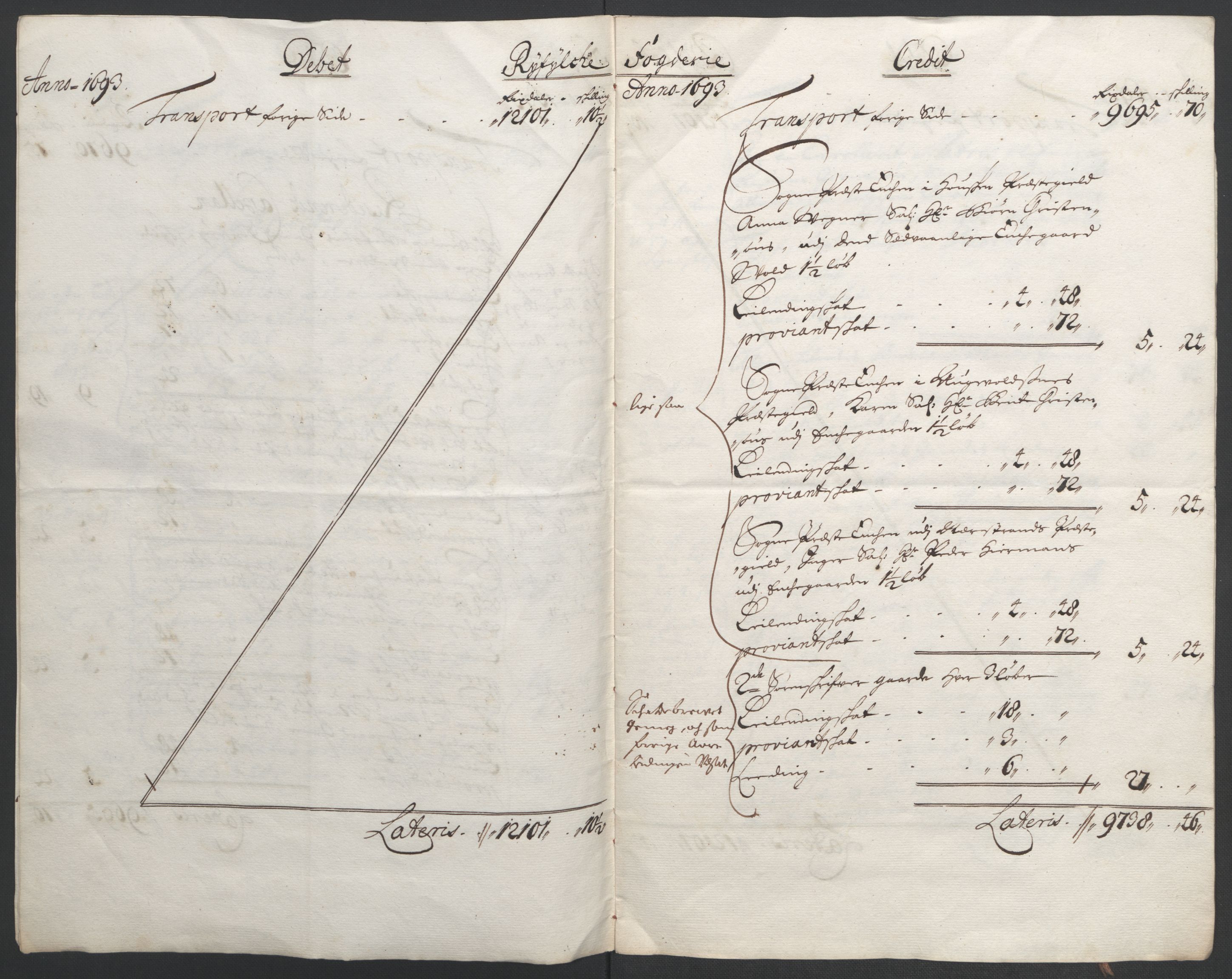 Rentekammeret inntil 1814, Reviderte regnskaper, Fogderegnskap, AV/RA-EA-4092/R47/L2856: Fogderegnskap Ryfylke, 1689-1693, s. 599