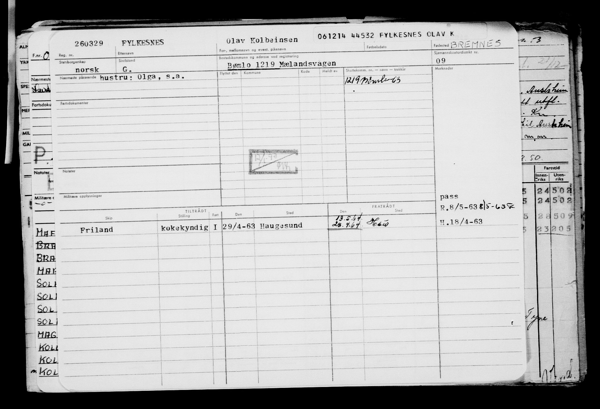 Direktoratet for sjømenn, AV/RA-S-3545/G/Gb/L0125: Hovedkort, 1914, s. 564