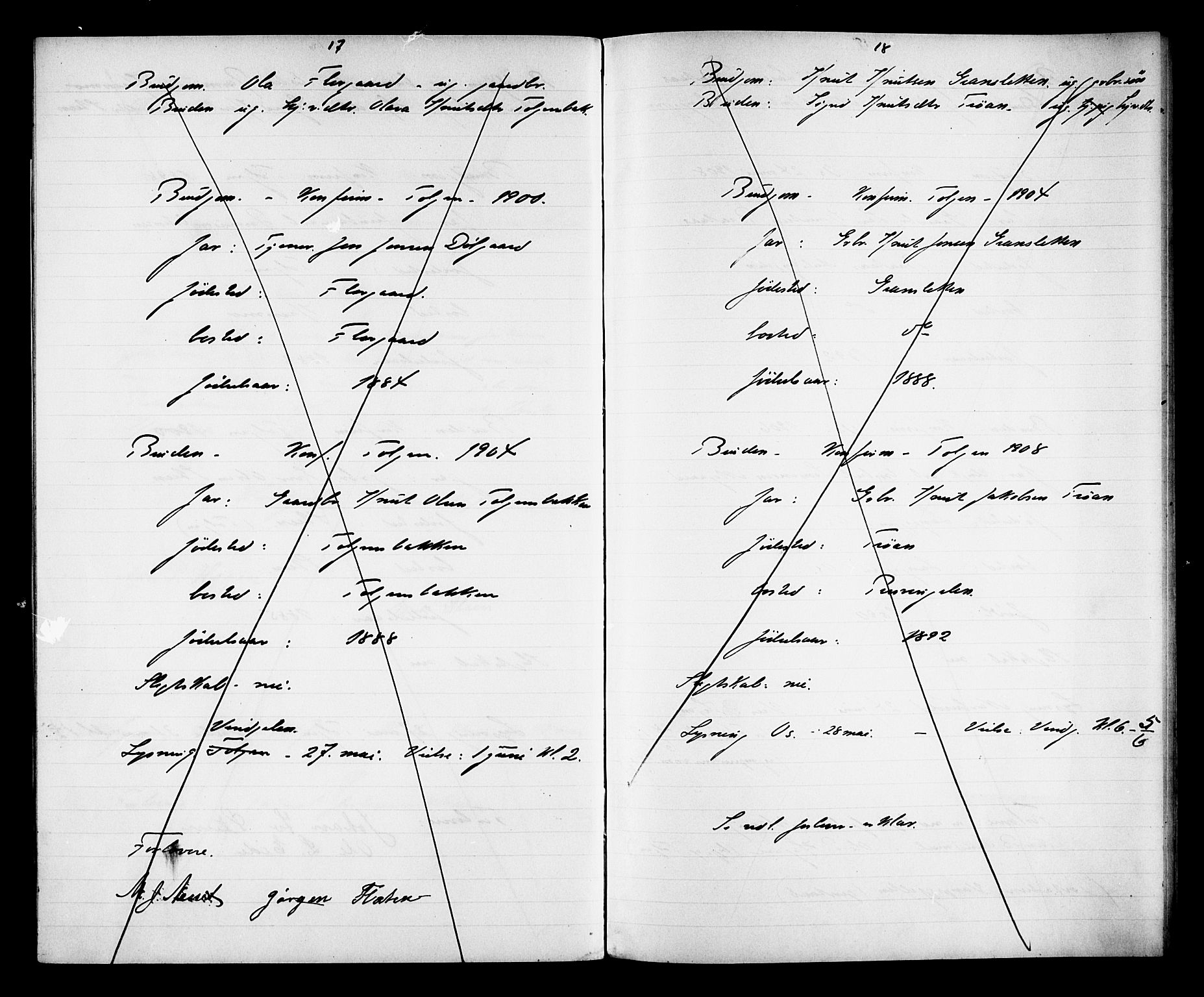 Tolga prestekontor, AV/SAH-PREST-062/N/L0004: Lysningsprotokoll nr. 31, 1916-1920, s. 17-18