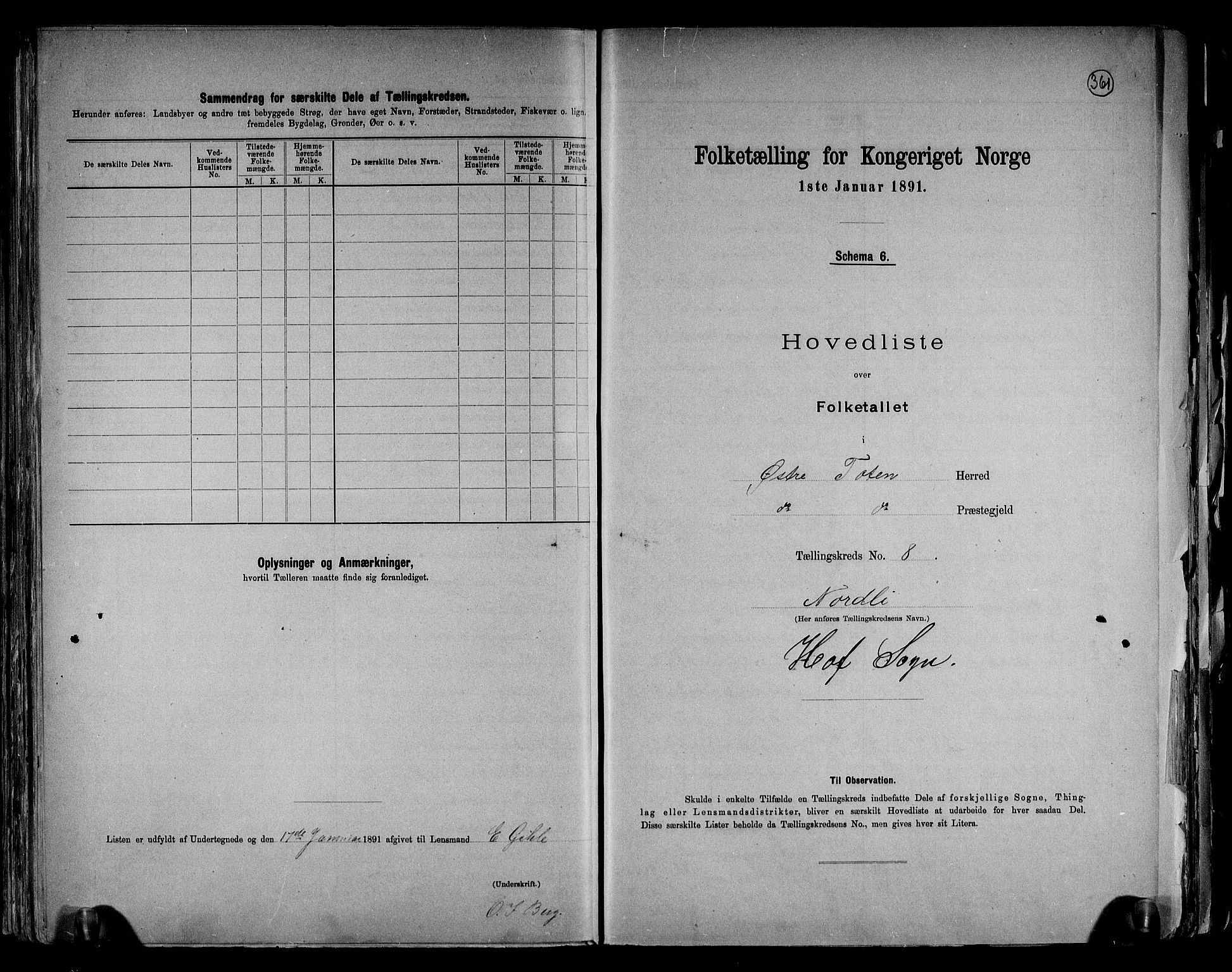 RA, Folketelling 1891 for 0528 Østre Toten herred, 1891, s. 24