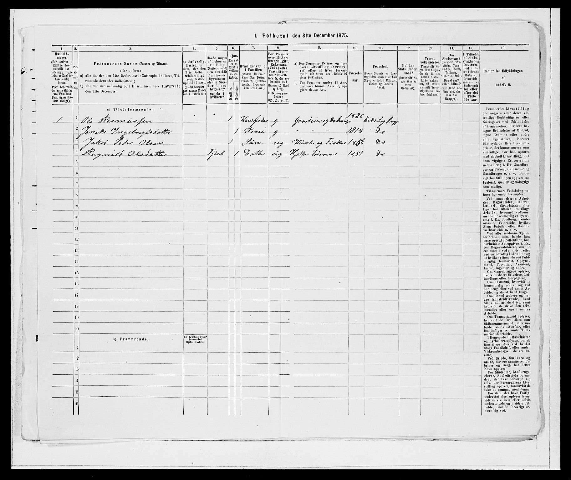 SAB, Folketelling 1875 for 1443P Eid prestegjeld, 1875, s. 447