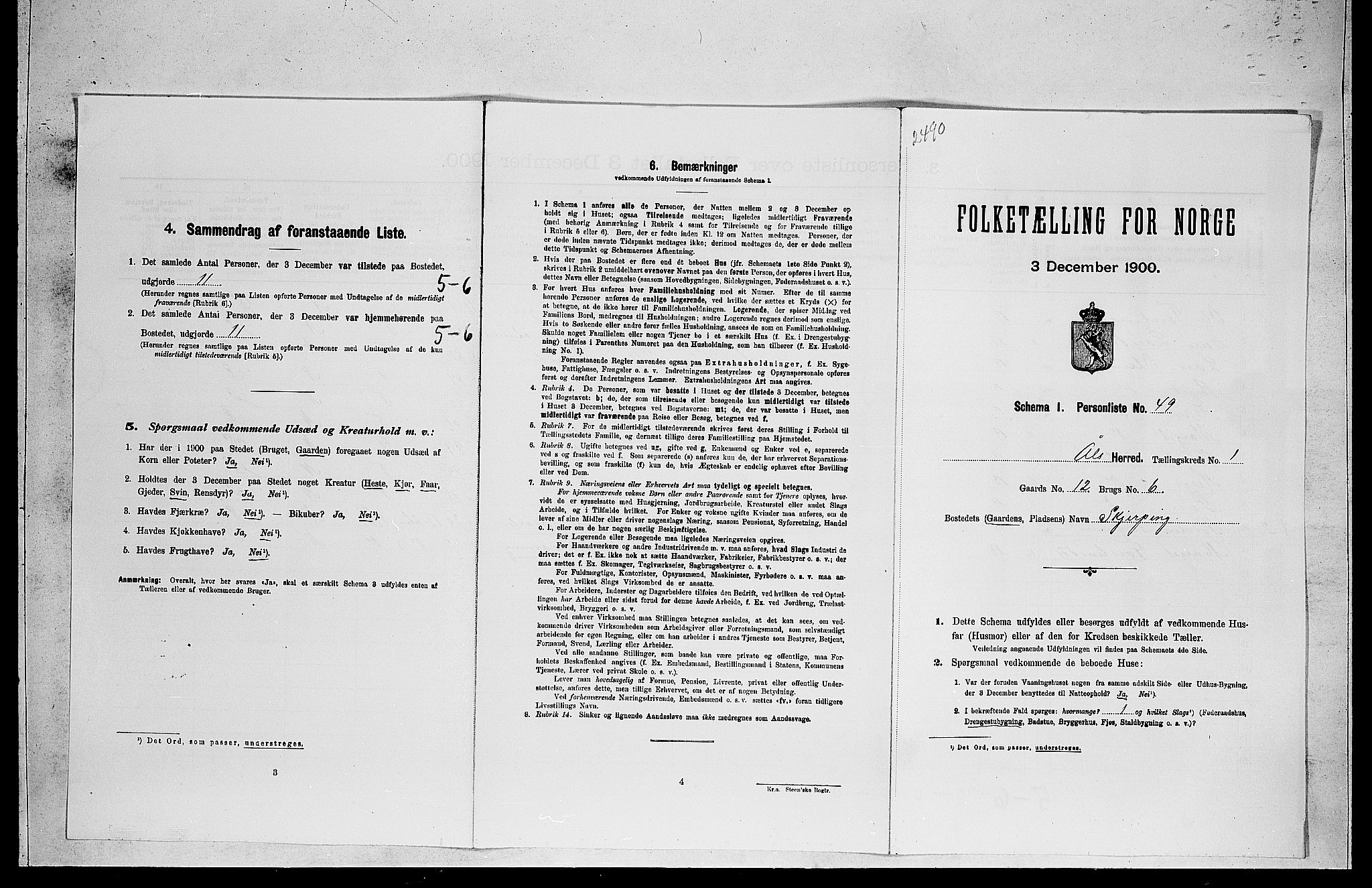 RA, Folketelling 1900 for 0619 Ål herred, 1900, s. 201