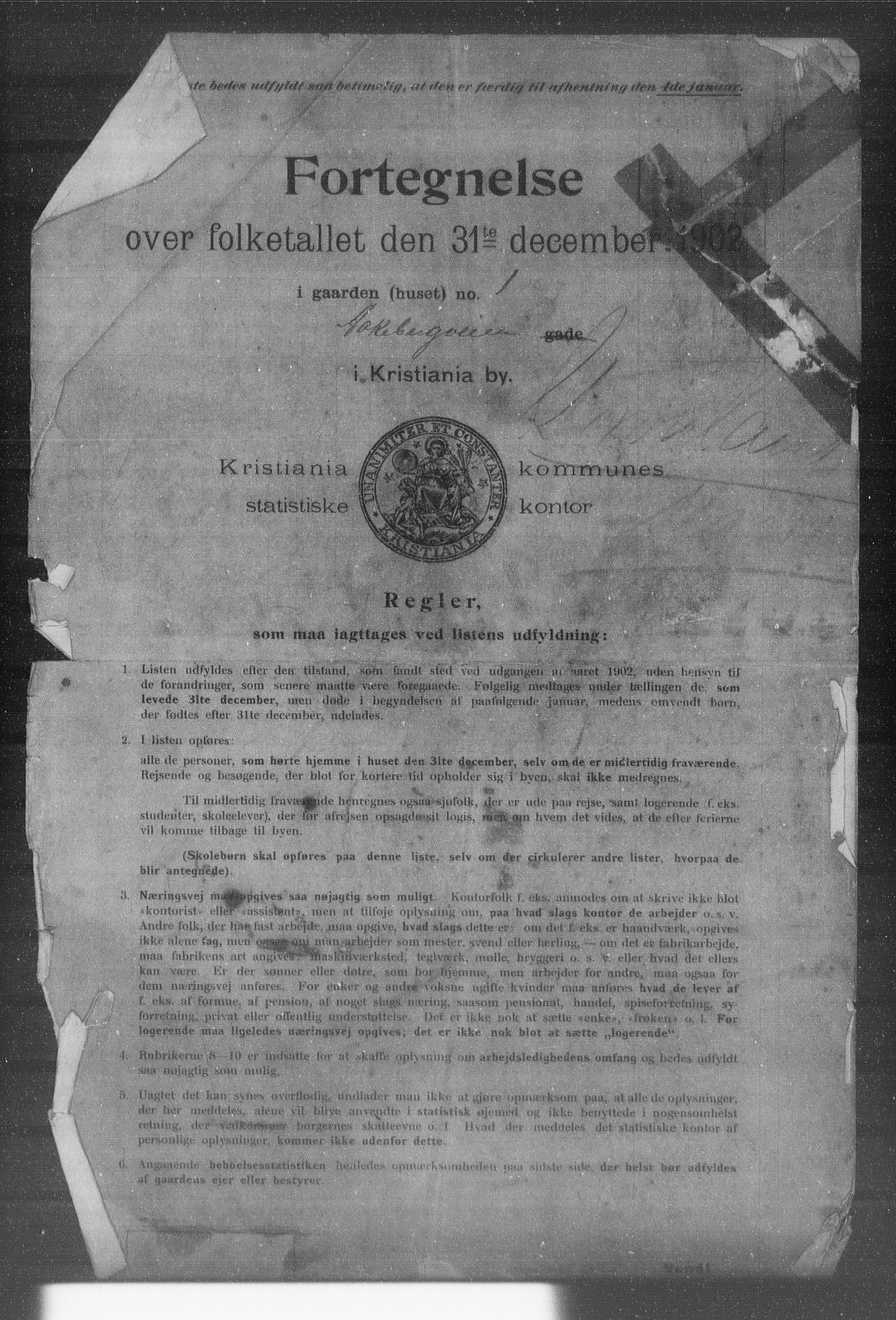 OBA, Kommunal folketelling 31.12.1902 for Kristiania kjøpstad, 1902, s. 24012