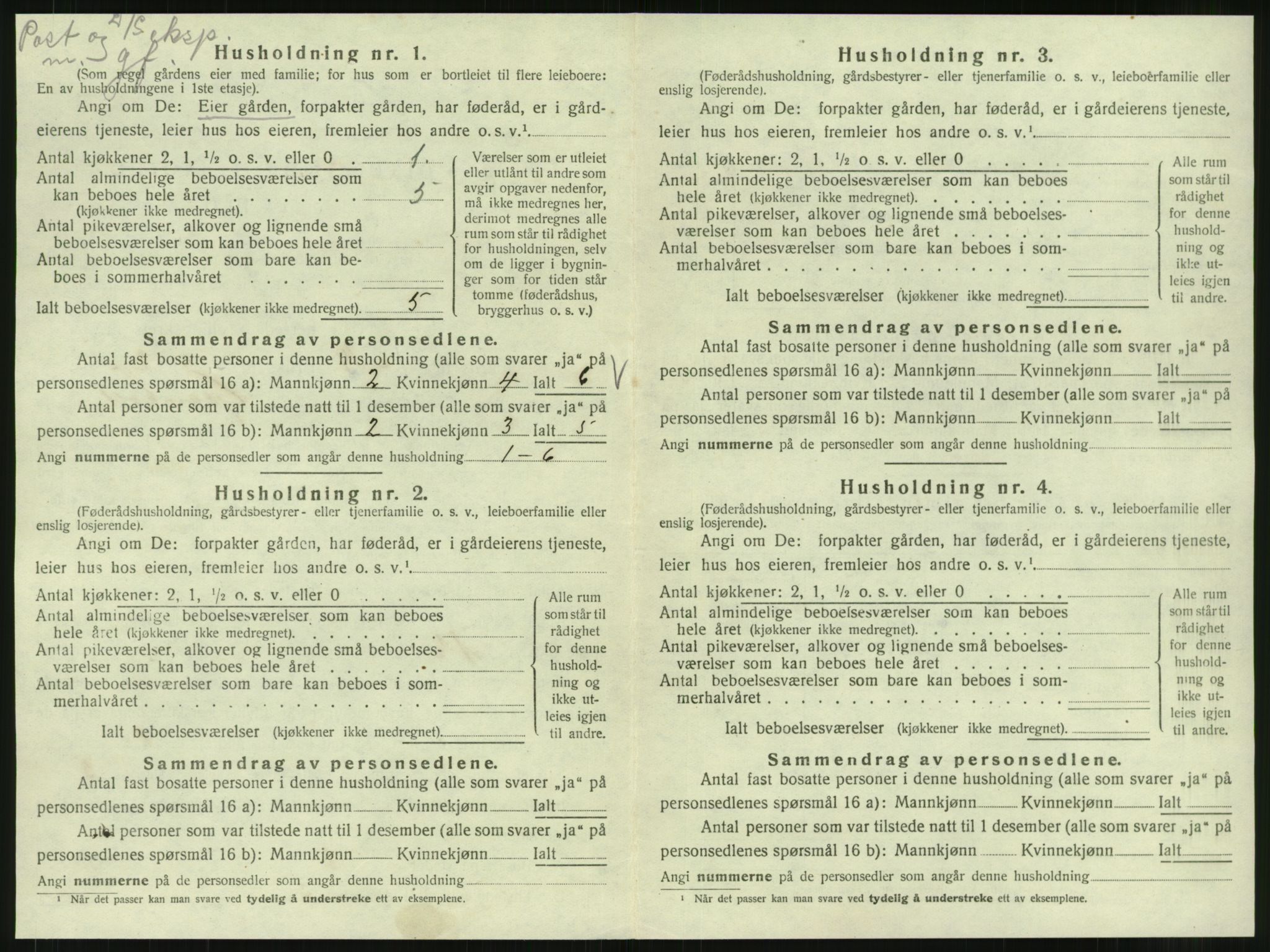 SAT, Folketelling 1920 for 1722 Ytterøy herred, 1920, s. 20