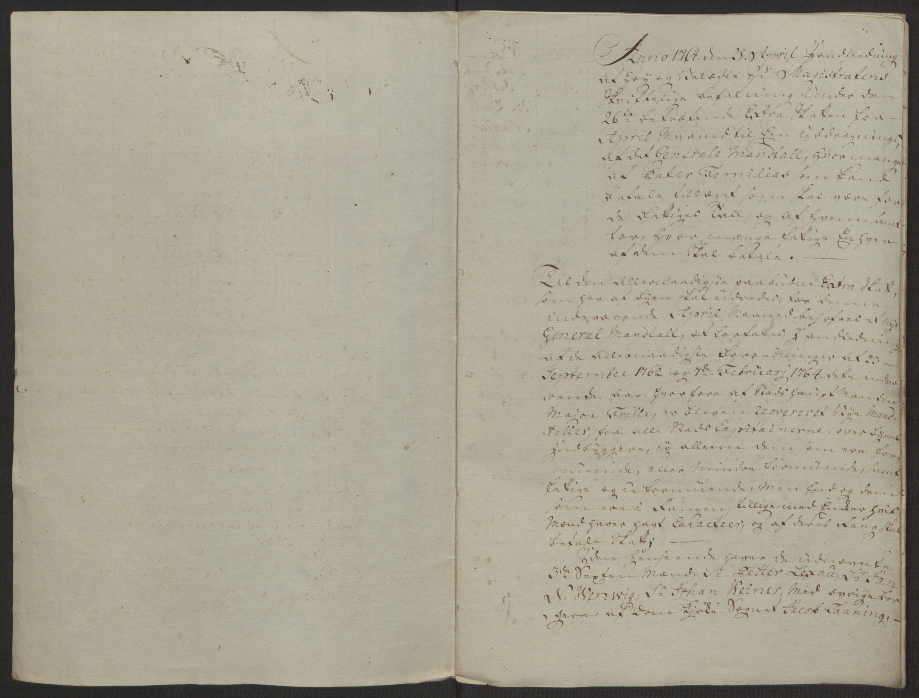 Rentekammeret inntil 1814, Reviderte regnskaper, Byregnskaper, AV/RA-EA-4066/R/Rp/L0368/0001: [P21] Kontribusjonsregnskap / Ekstraskatt, 1764, s. 242