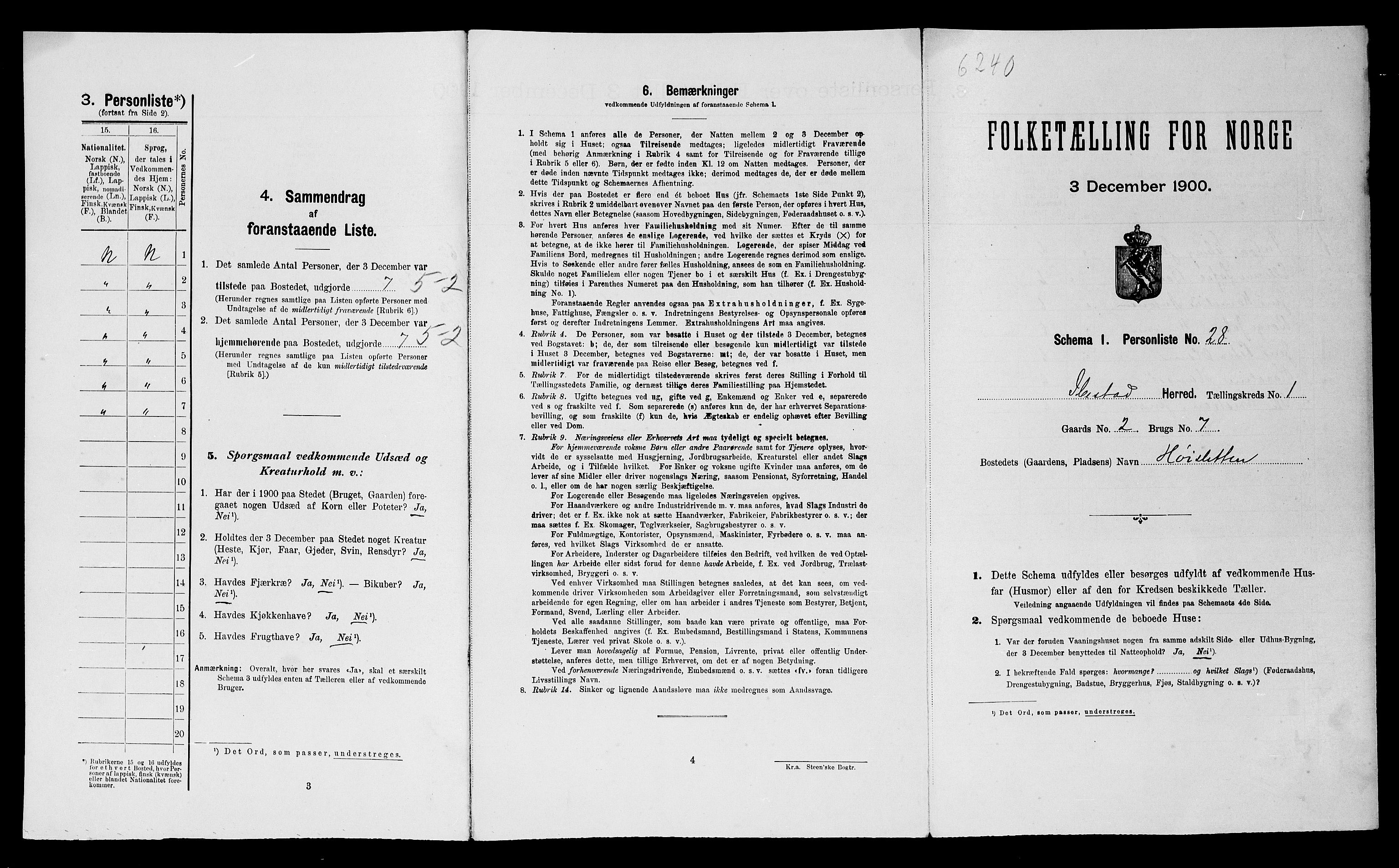 SATØ, Folketelling 1900 for 1917 Ibestad herred, 1900, s. 215
