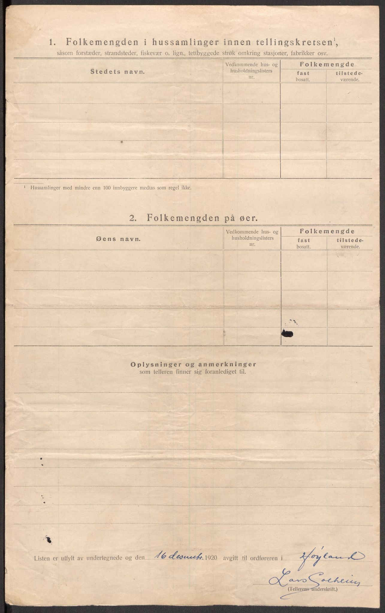 SAST, Folketelling 1920 for 1123 Høyland herred, 1920, s. 26