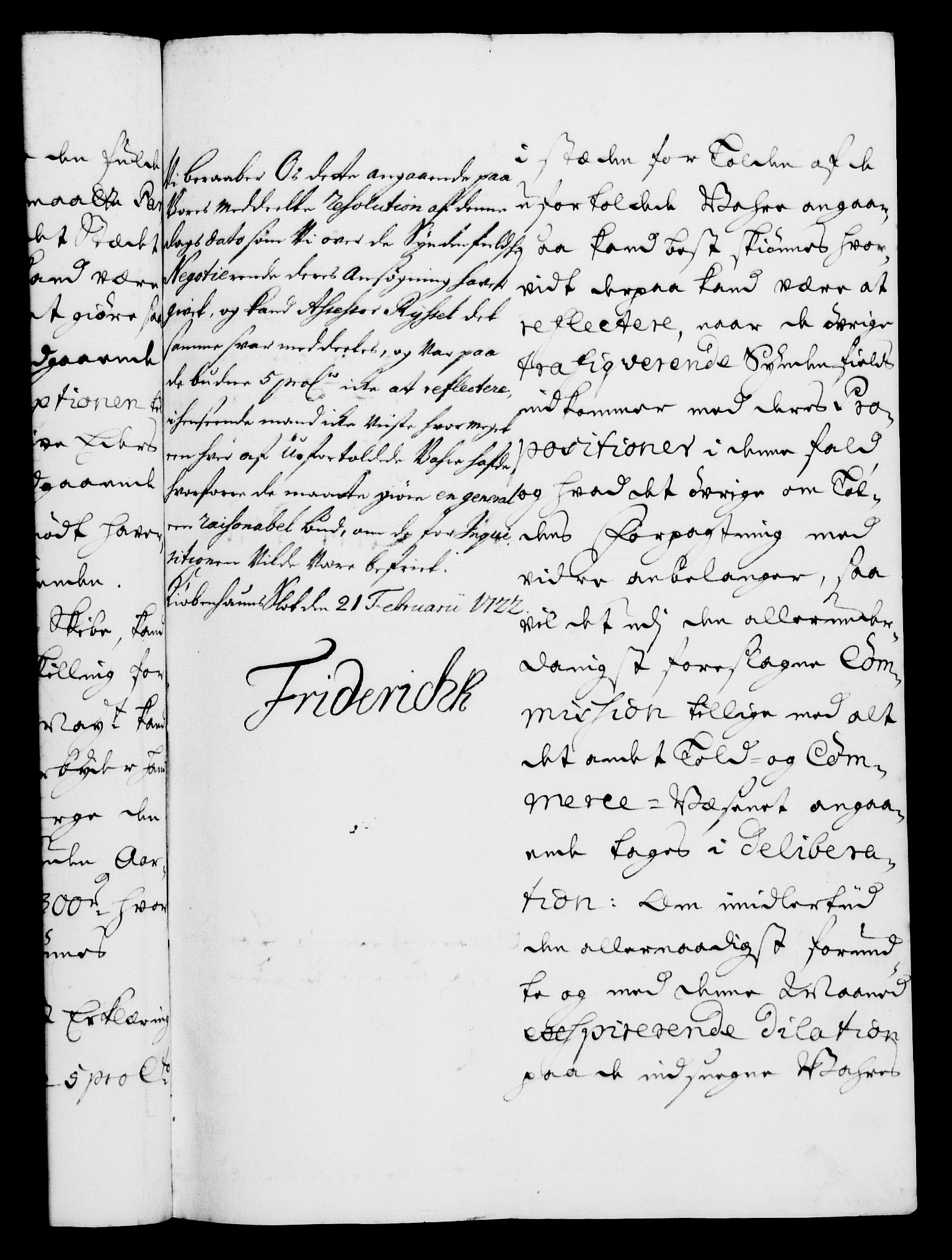 Rentekammeret, Kammerkanselliet, RA/EA-3111/G/Gf/Gfa/L0005: Norsk relasjons- og resolusjonsprotokoll (merket RK 52.5), 1722, s. 128