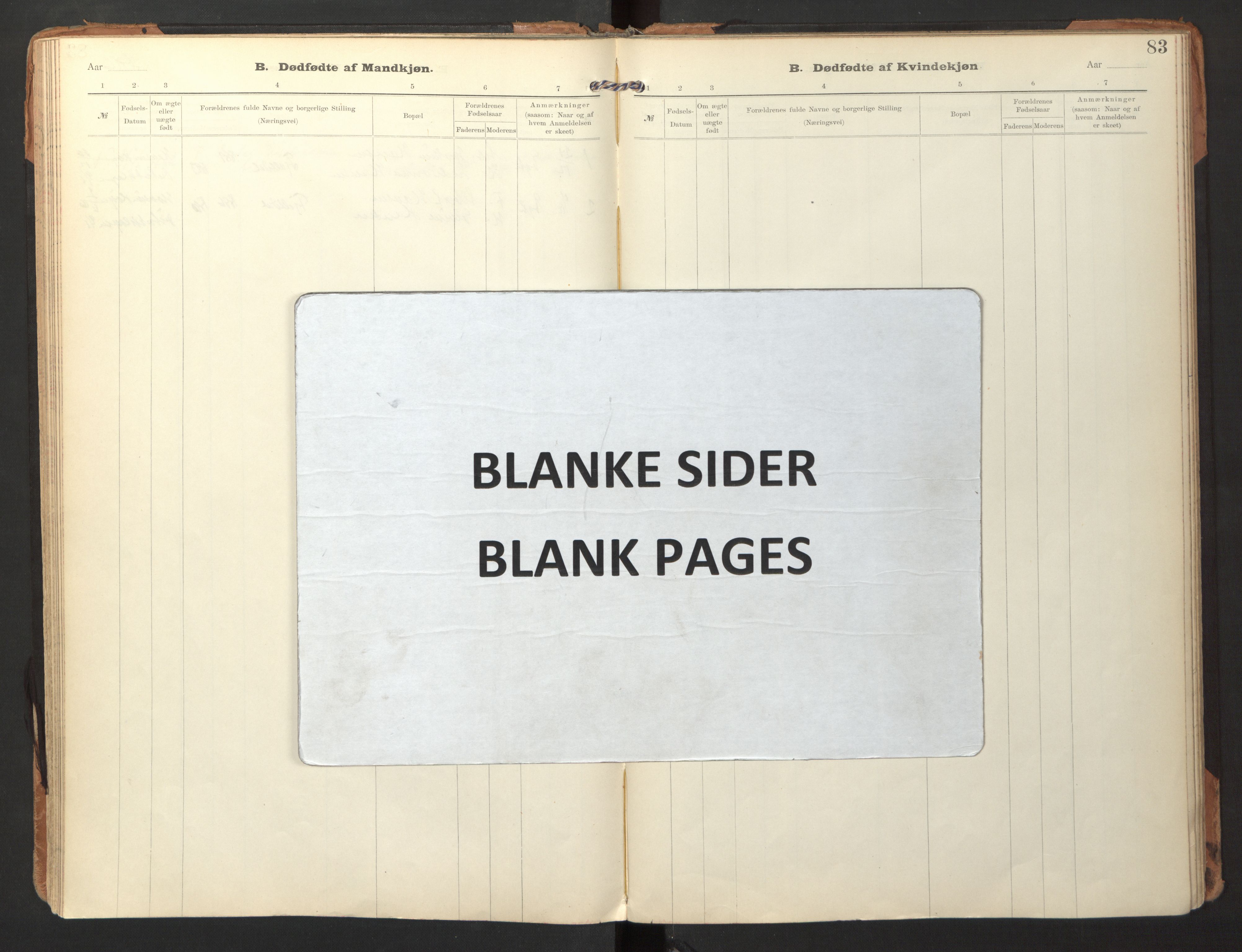 Ministerialprotokoller, klokkerbøker og fødselsregistre - Nordland, AV/SAT-A-1459/865/L0928: Ministerialbok nr. 865A06, 1913-1926, s. 83