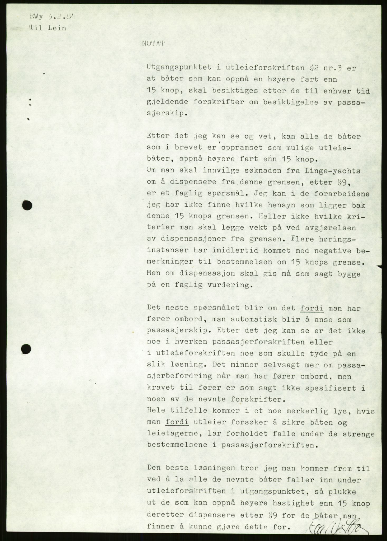 Sjøfartsdirektoratet med forløpere, generelt arkiv, RA/S-1407/D/Du/Duc/L0642/0001: Skipskontrollen - Forskrifter / Forskrift om utleiebåter (2 mapper), 1978-1987, s. 517