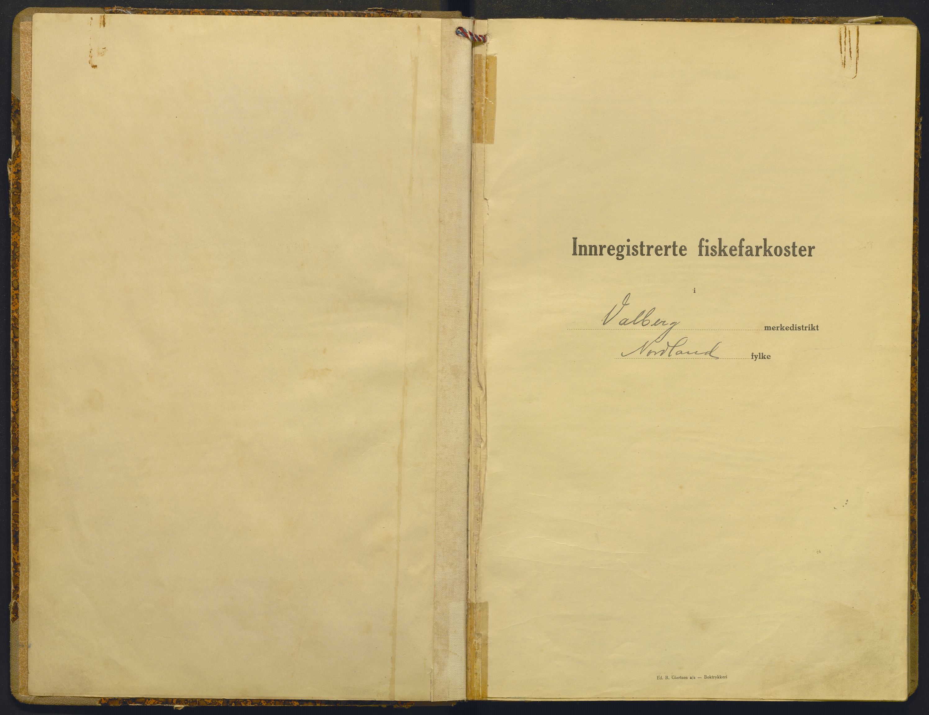 Fiskeridirektoratet - 1 Adm. ledelse - 13 Båtkontoret, AV/SAB-A-2003/I/Ia/Iac/L0186: 135.0363/1 Merkeprotokoll - Valberg, 1927-1951
