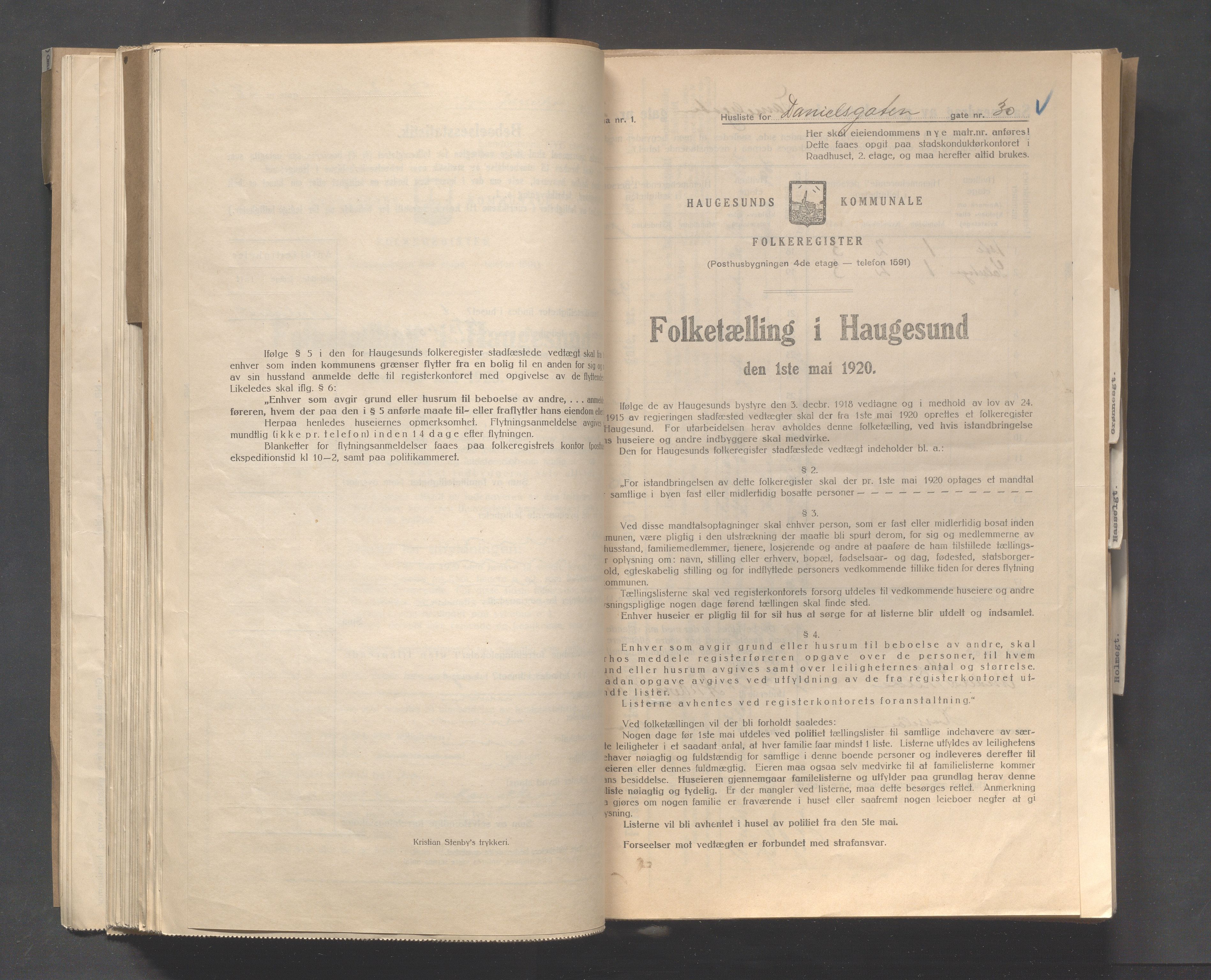 IKAR, Kommunal folketelling 1.5.1920 for Haugesund, 1920, s. 5703