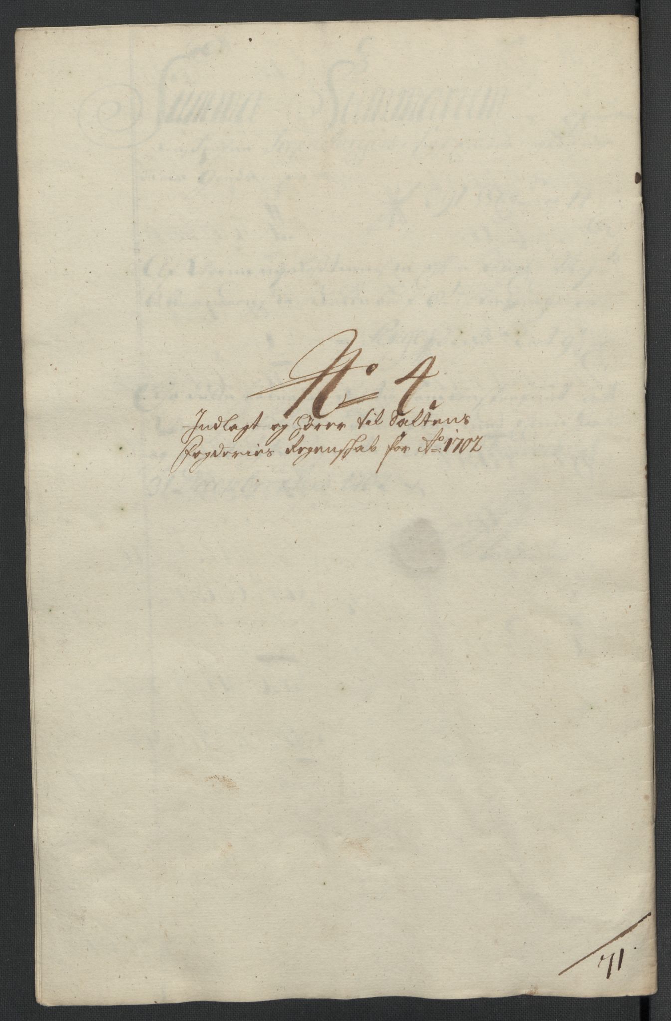 Rentekammeret inntil 1814, Reviderte regnskaper, Fogderegnskap, RA/EA-4092/R66/L4580: Fogderegnskap Salten, 1701-1706, s. 138