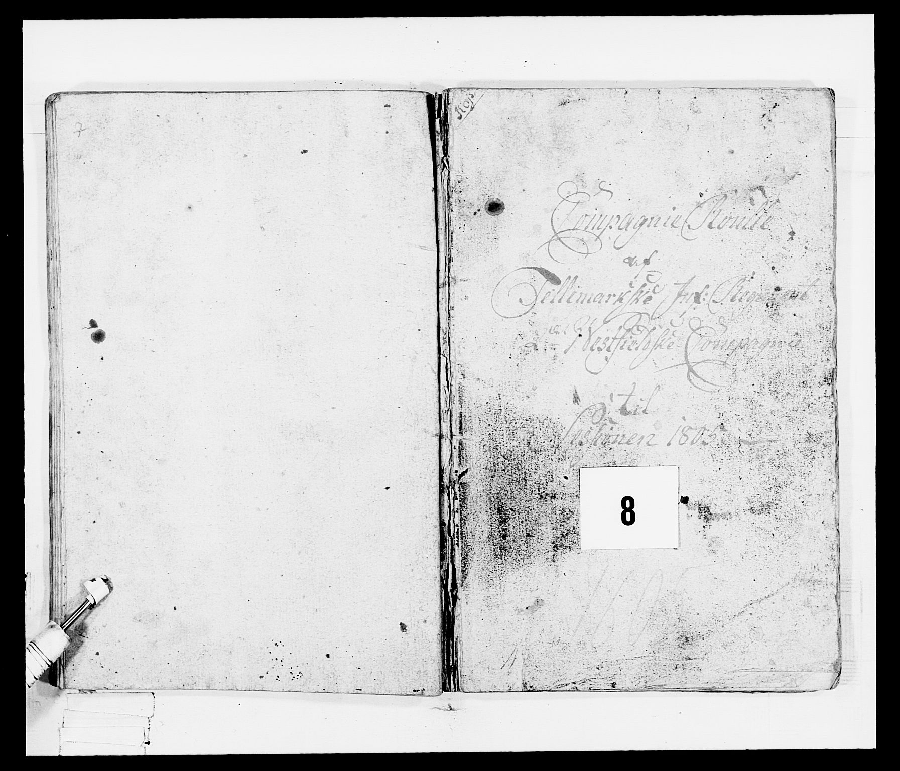 Generalitets- og kommissariatskollegiet, Det kongelige norske kommissariatskollegium, AV/RA-EA-5420/E/Eh/L0115: Telemarkske nasjonale infanteriregiment, 1802-1805, s. 340