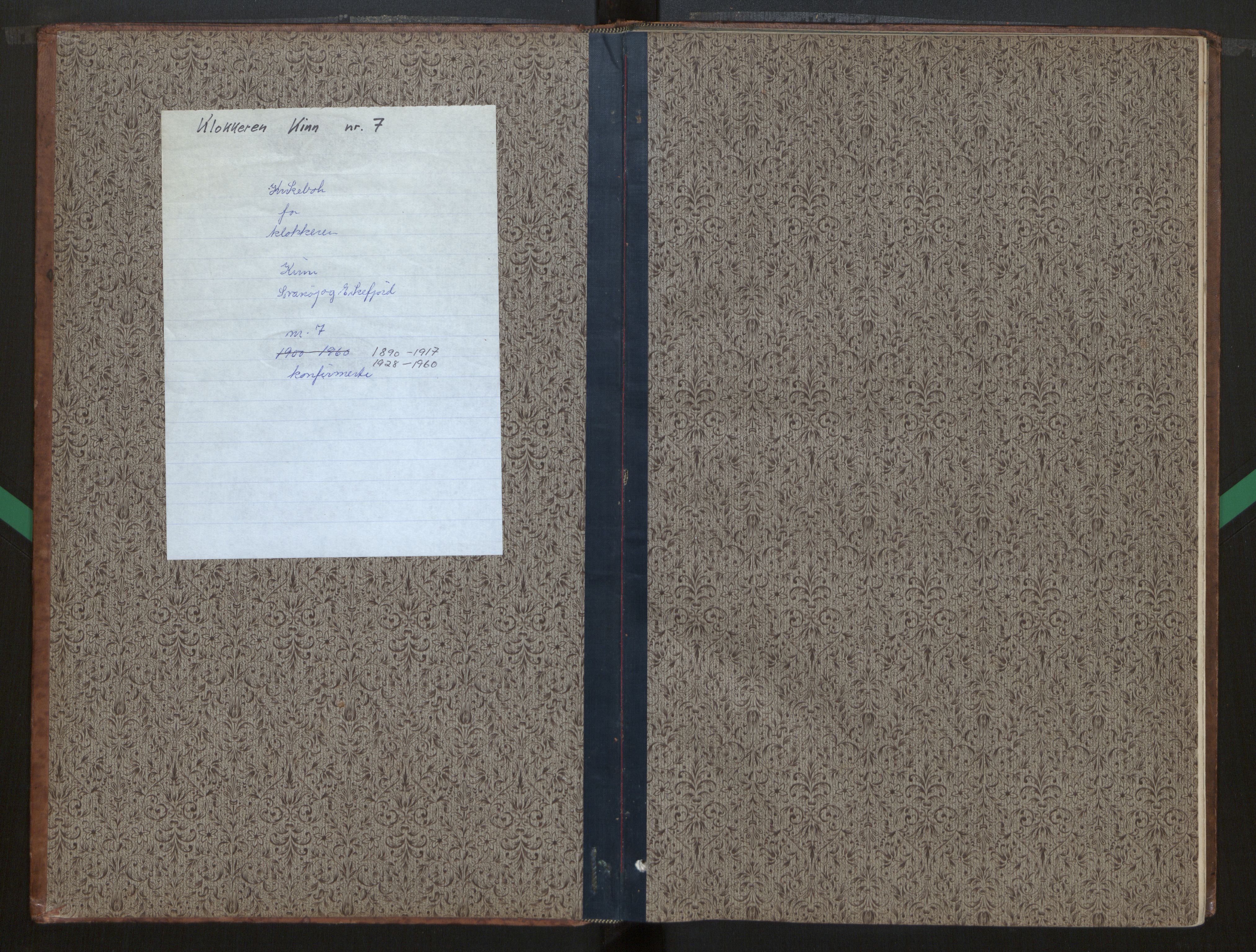 Kinn sokneprestembete, SAB/A-80801/H/Hab/Habc/L0003: Klokkerbok nr. C 3, 1890-1960